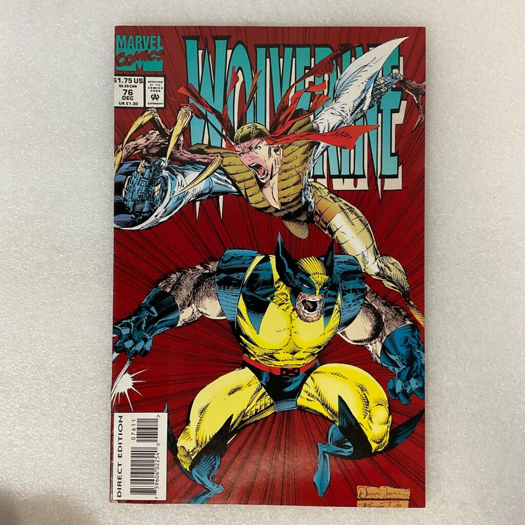 Wolverine #76 Dec 1993 Marvel Comic Direct Edition Sabretooth Battle Cover - Image 1