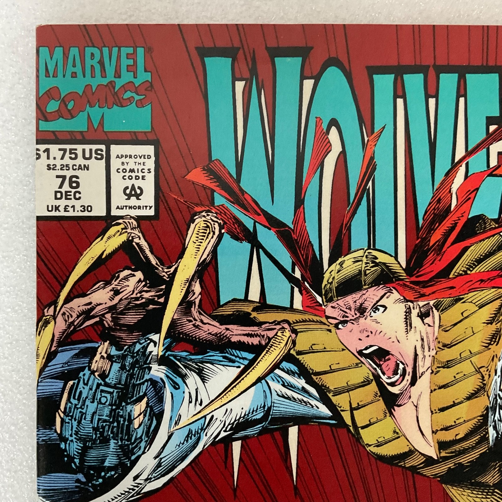Wolverine #76 Dec 1993 Marvel Comic Direct Edition Sabretooth Battle Cover - Image 5