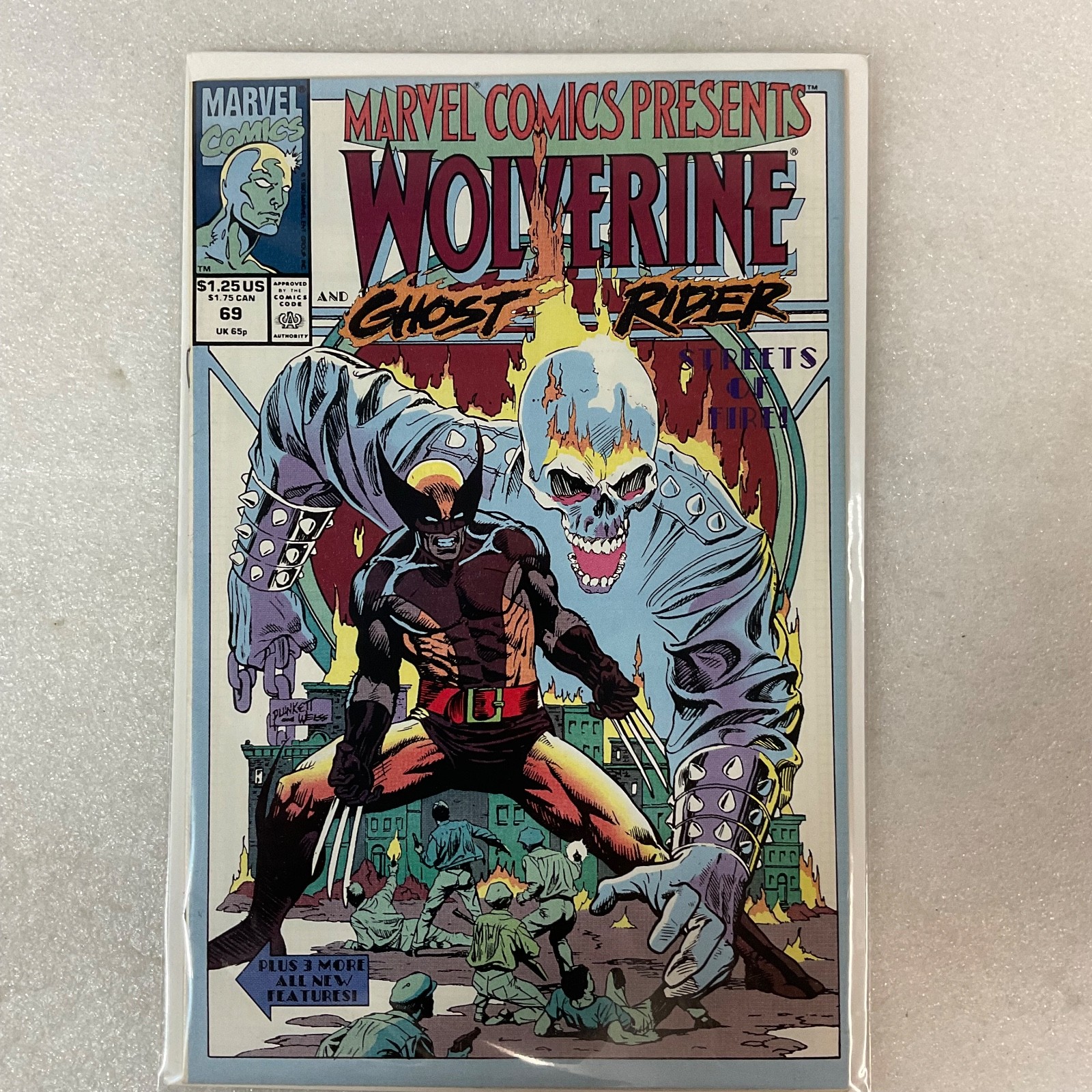 Marvel Comics Presents Wolverine Ghost Rider #69 1991 Streets of Fire Crossover - Image 14
