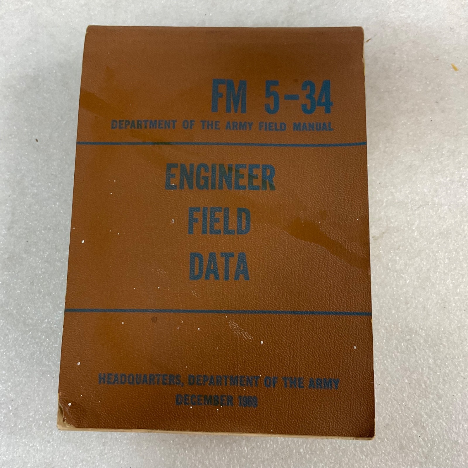 Department of the Army FM 5-34 Engineer Field Data 1969 Paperback - Image 1