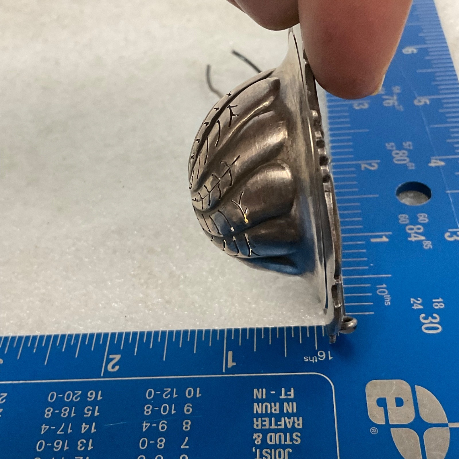 Ornate Silver Tea Strainer Basket with Wire Clip 3 in 32.13g - Image 14