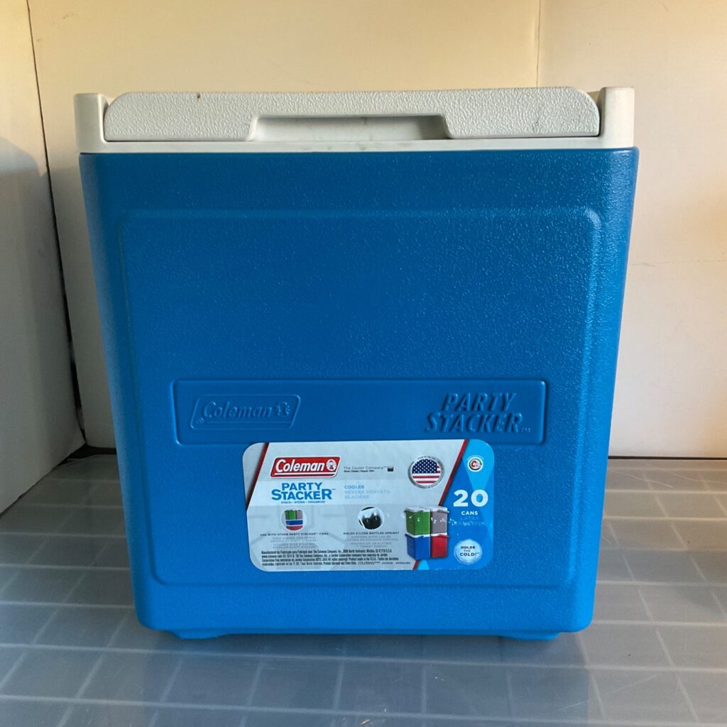 Coleman Party Stacker 20-Can Cooler Model 6224 Blue White 15 in - Image 1