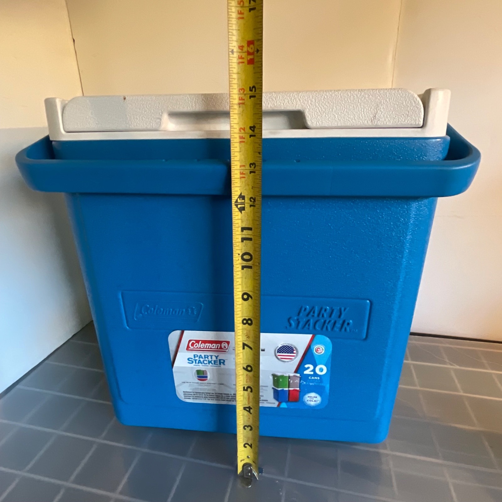 Coleman Party Stacker 20-Can Cooler Model 6224 Blue White 15 in - Image 10