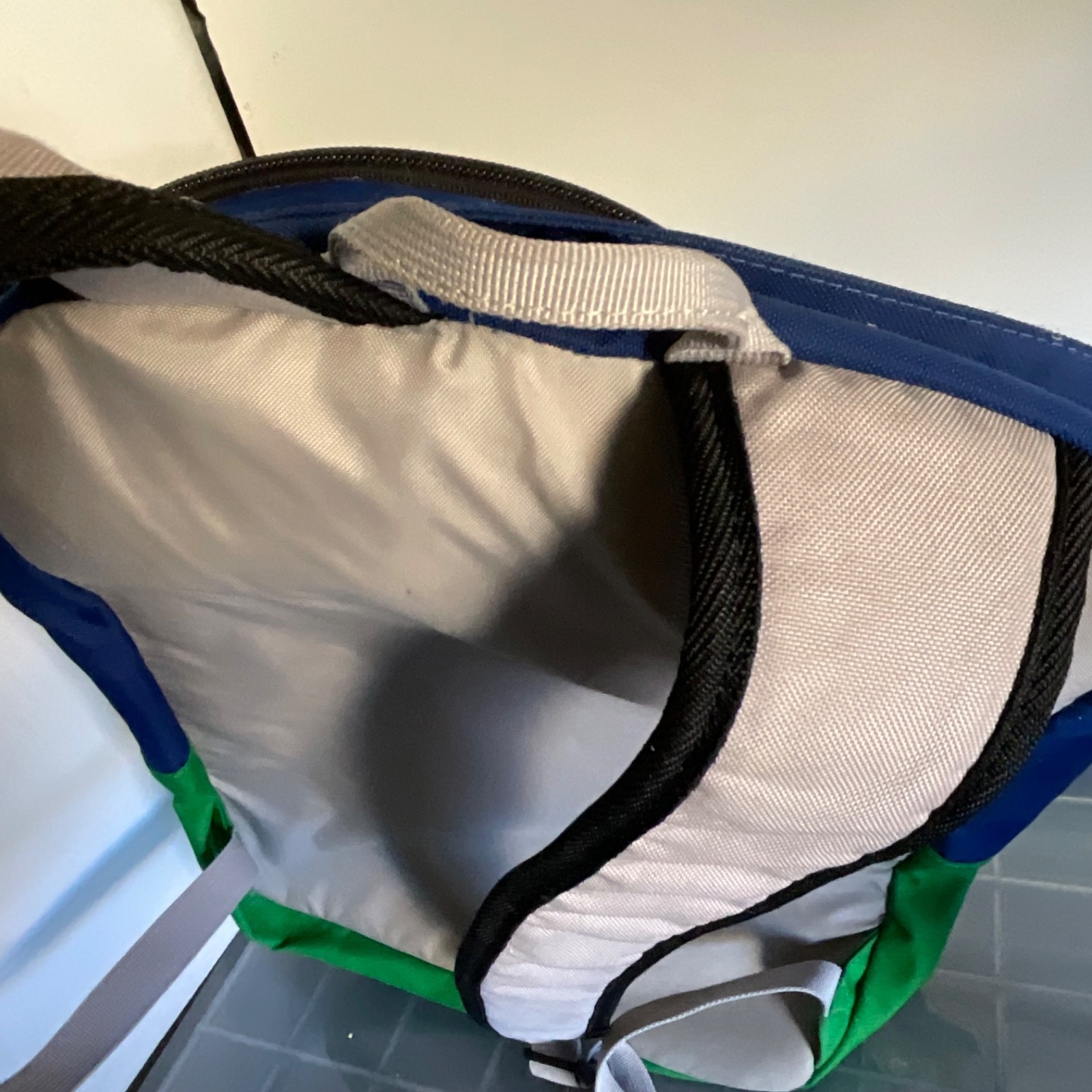 Dakine Backpack Blue Green Gray 17 in Padded Straps Front Pocket - Image 8