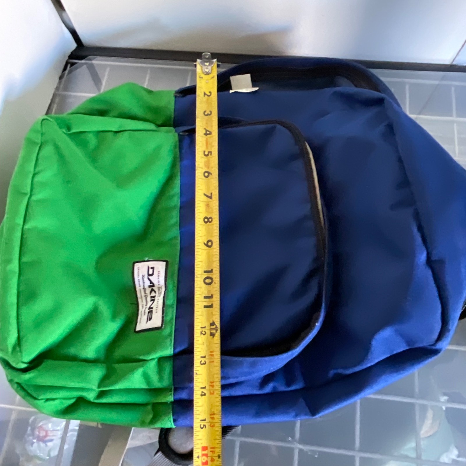 Dakine Backpack Blue Green Gray 17 in Padded Straps Front Pocket - Image 14