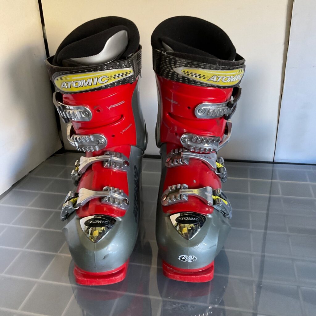 Atomic B Race 750L Alpine Ski Boots Mondo 27.0 Red Gray 4 Buckle - Image 1