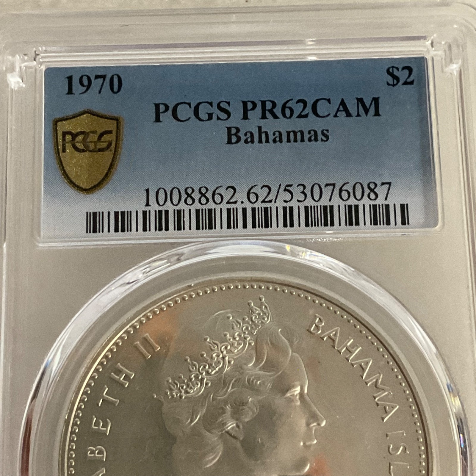 1970 $2 Bahamas Flamingos PCGS PR62CAM Cert#53076087 - Image 14