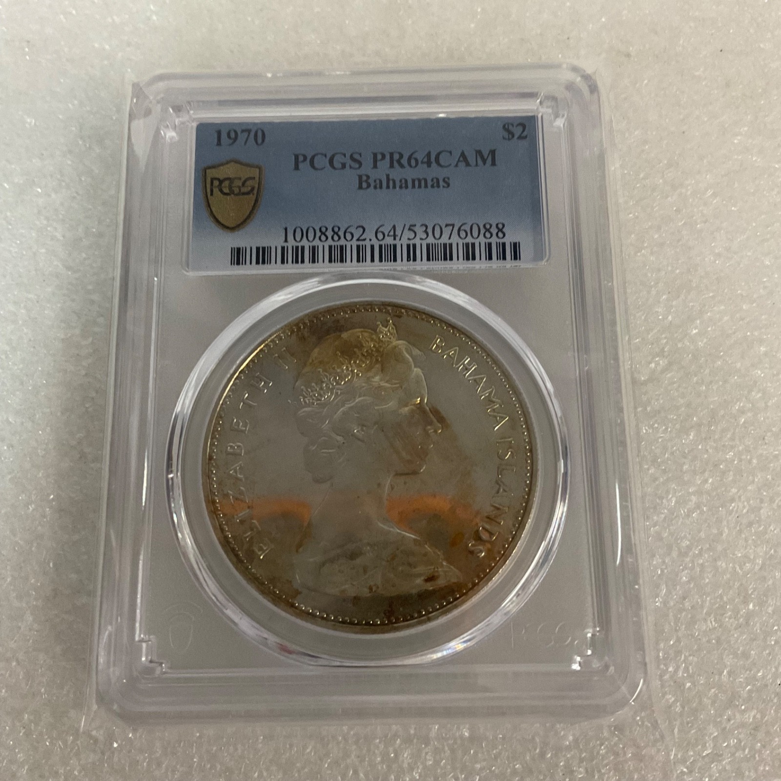 1970 $2 Bahamas Flamingos PCGS PR64CAM Toned Cert#53076088 - Image 13