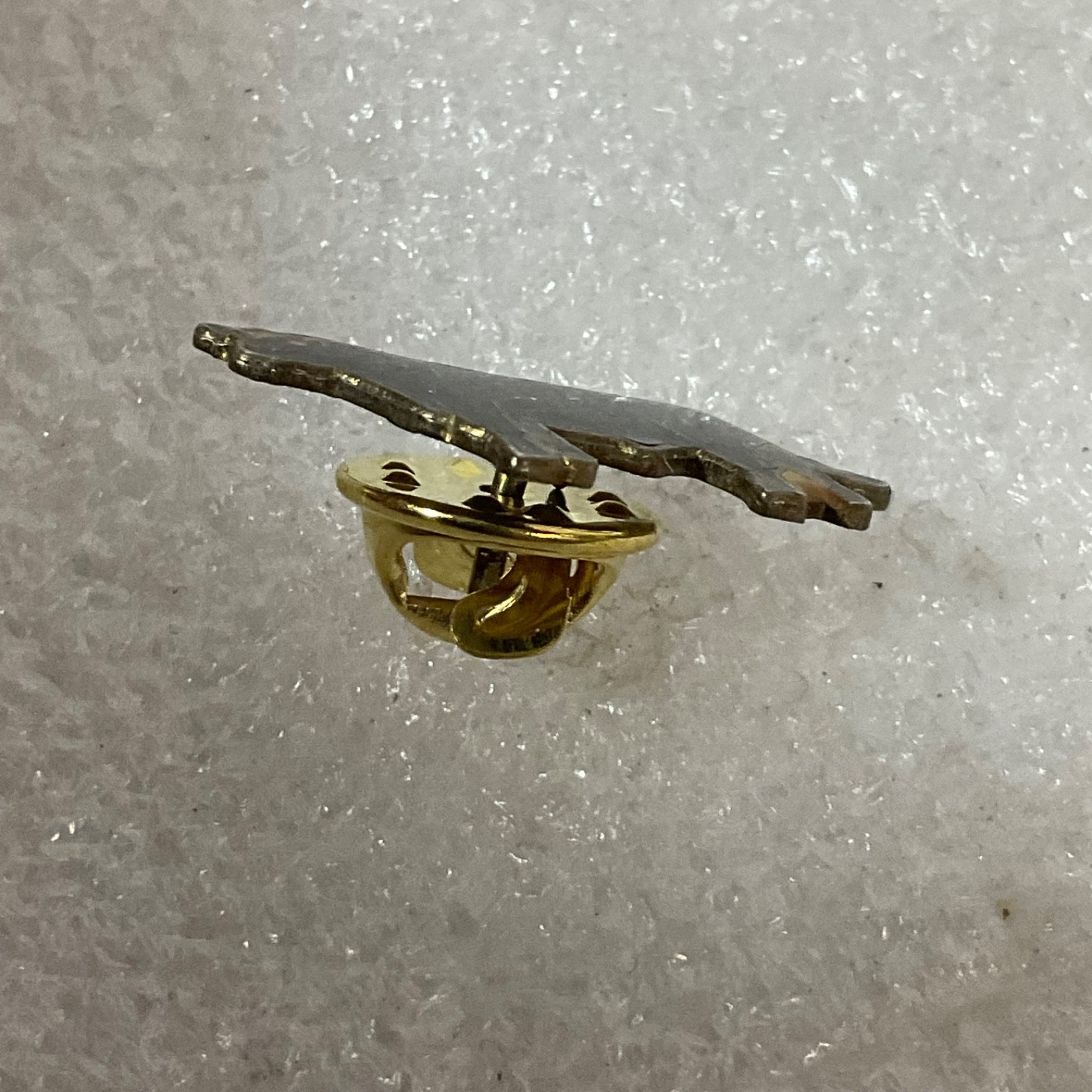Vintage Black Cow Lapel Pin 1in Gold Tone Outline Enamel Farm Animal Brooch - Image 6