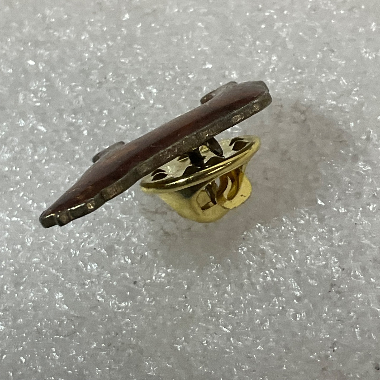 Vintage Golden Brown Cow Lapel Pin 1in Enamel Metal Farm Animal Collectible - Image 5