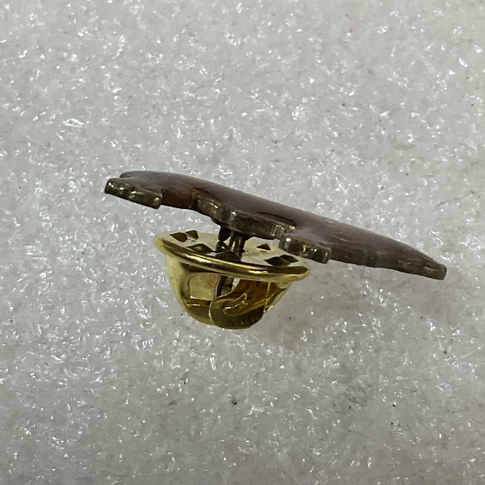 Vintage Golden Brown Cow Lapel Pin 1in Enamel Metal Farm Animal Collectible - Image 6