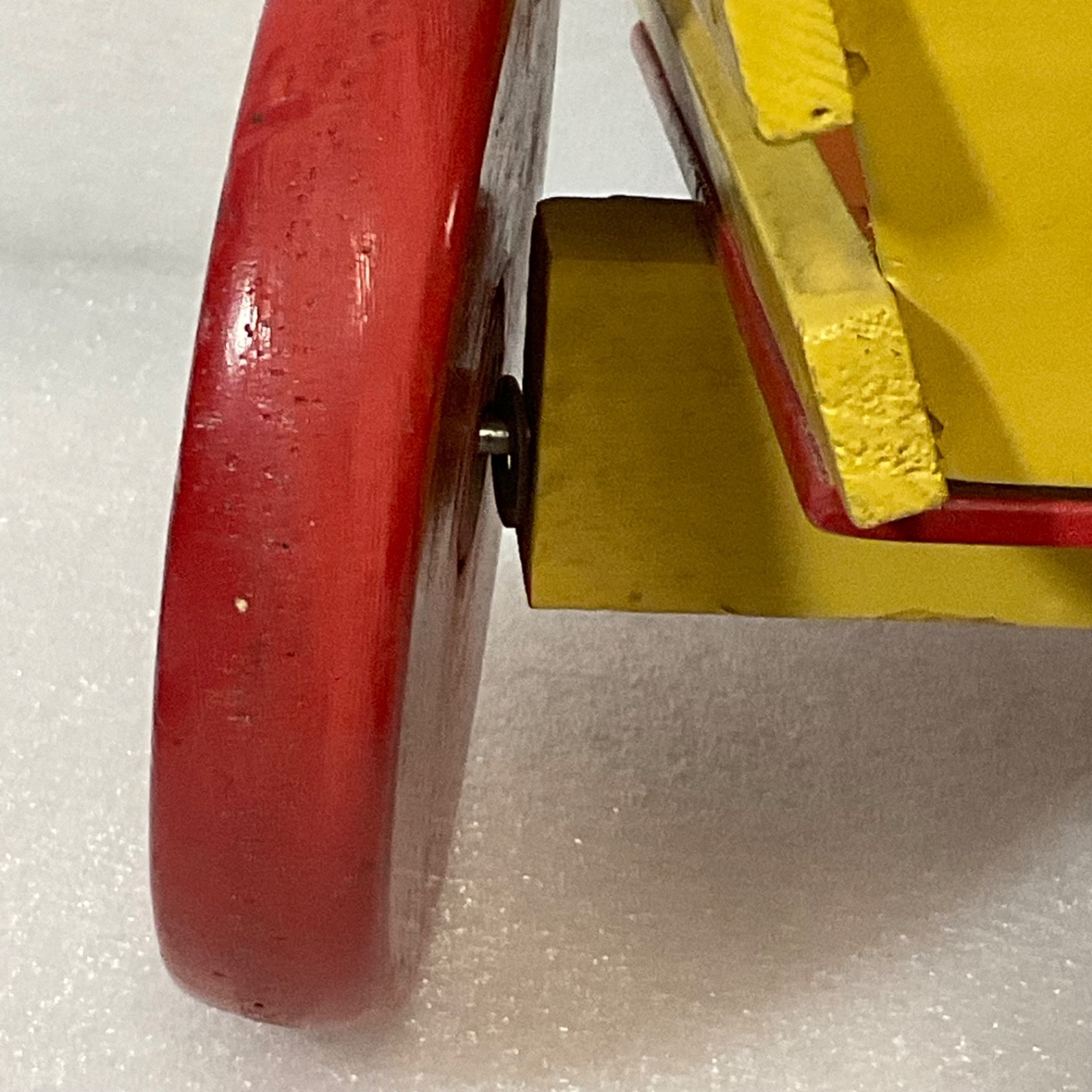 Vintage Wooden Horse Drawn Cart Toy w/ Man Driver Folk Art Hand Painted 17 - Image 19