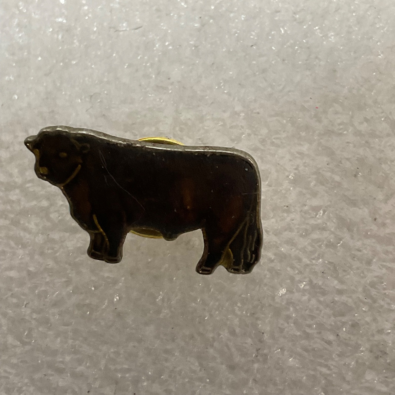 Vintage Brown Cow Pin 1in Enamel Metal Lapel Badge Farm Animal Design - Image 6