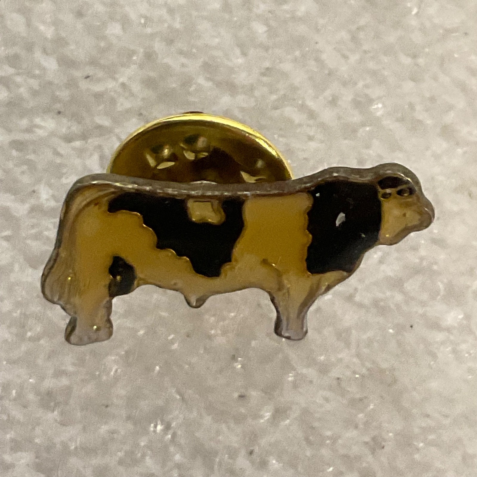 Vintage Black & White Cow Pin 1in Enamel Lapel Brooch Farm Animal Collectible - Image 6
