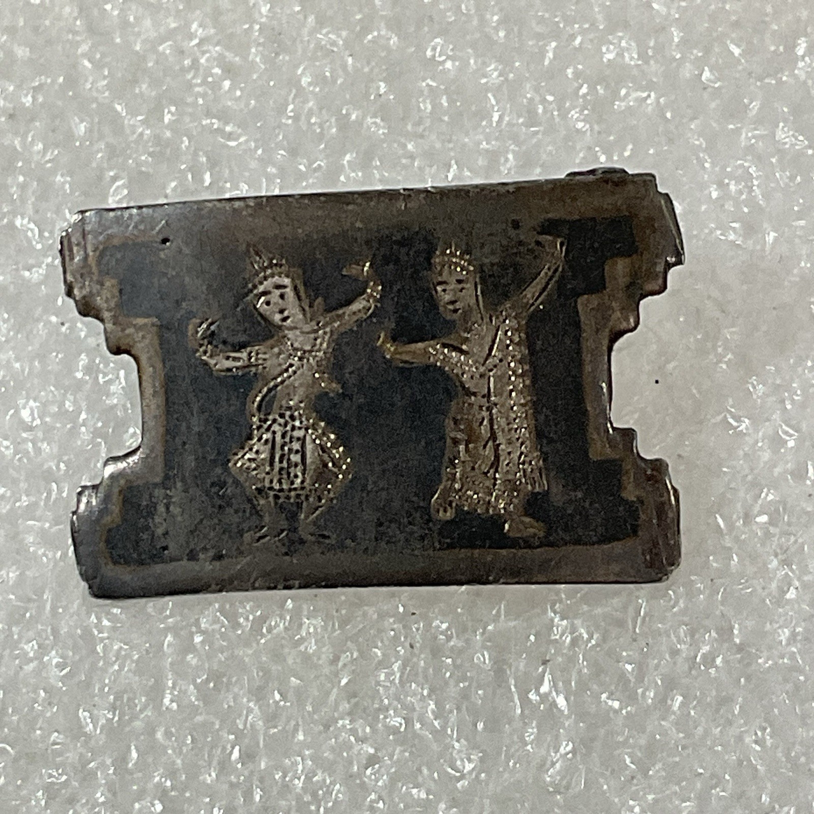 VTG Traditional Thai Dancer Silver Toned Decorative Pin Pinback - Image 10