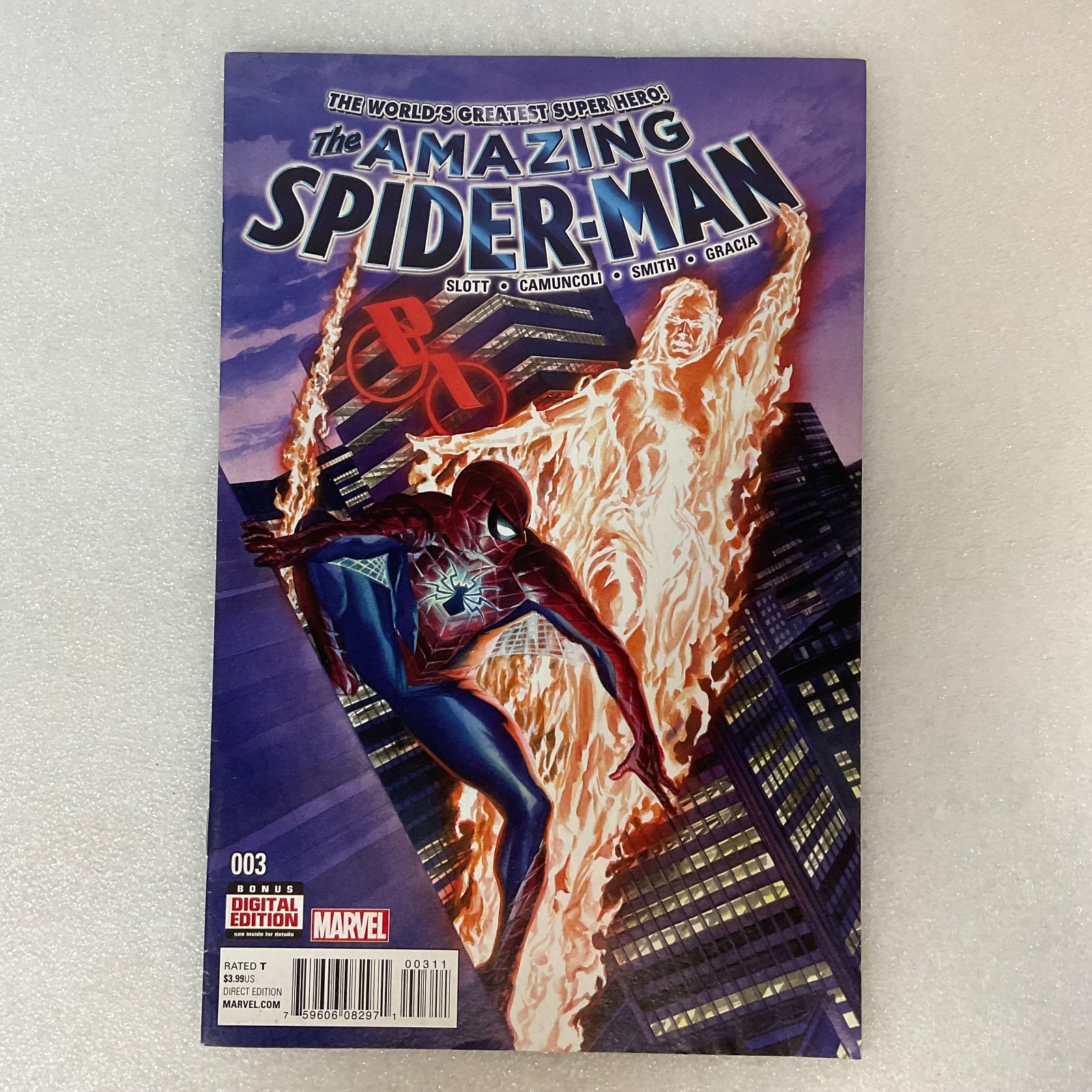 Amazing Spider-Man #3 2016 Marvel Comic Alex Ross Cover - Image 1