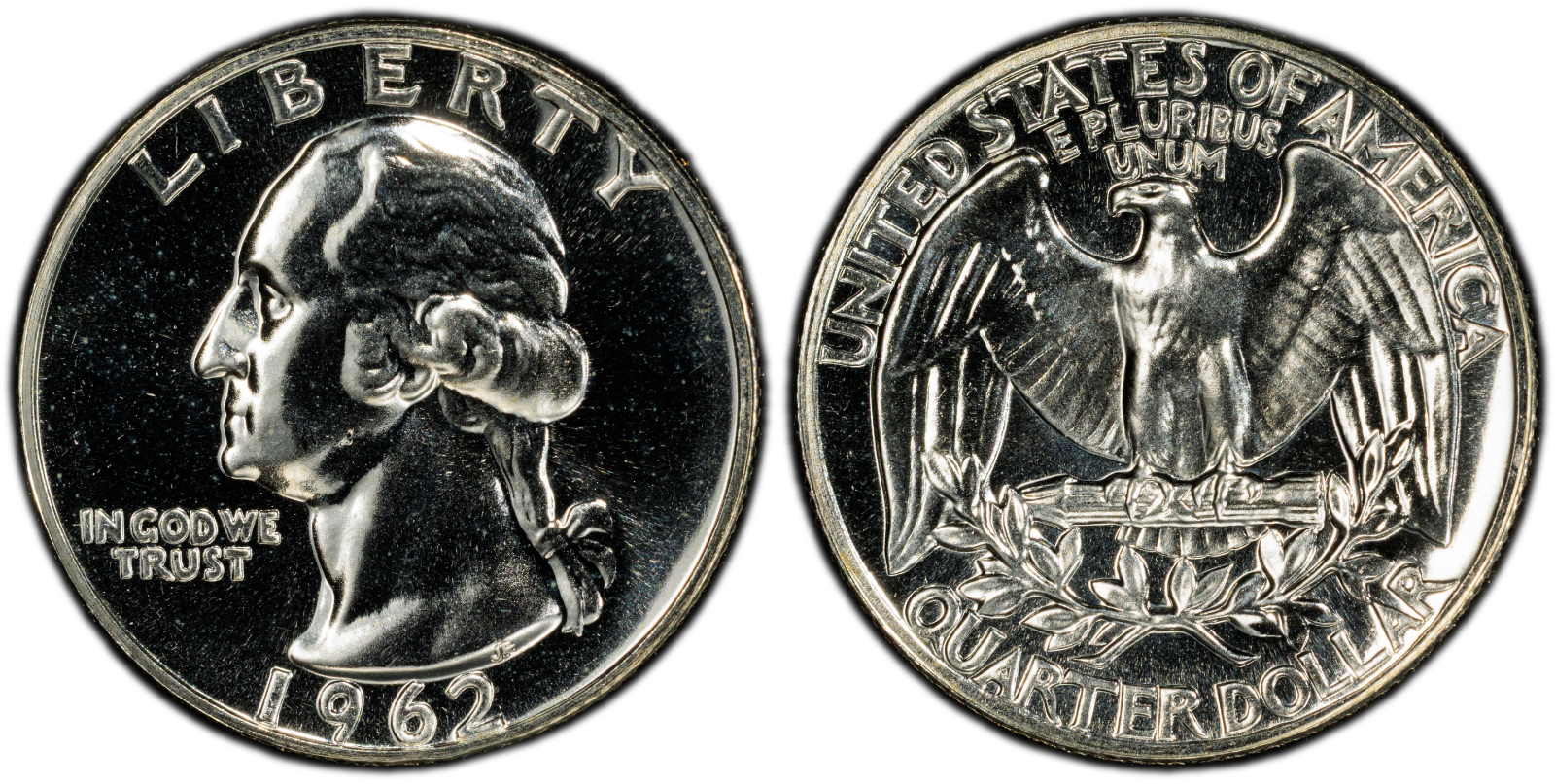 1962 25C United States Washington Quarter PCGS PR67 Cert#53505440 - Image 2