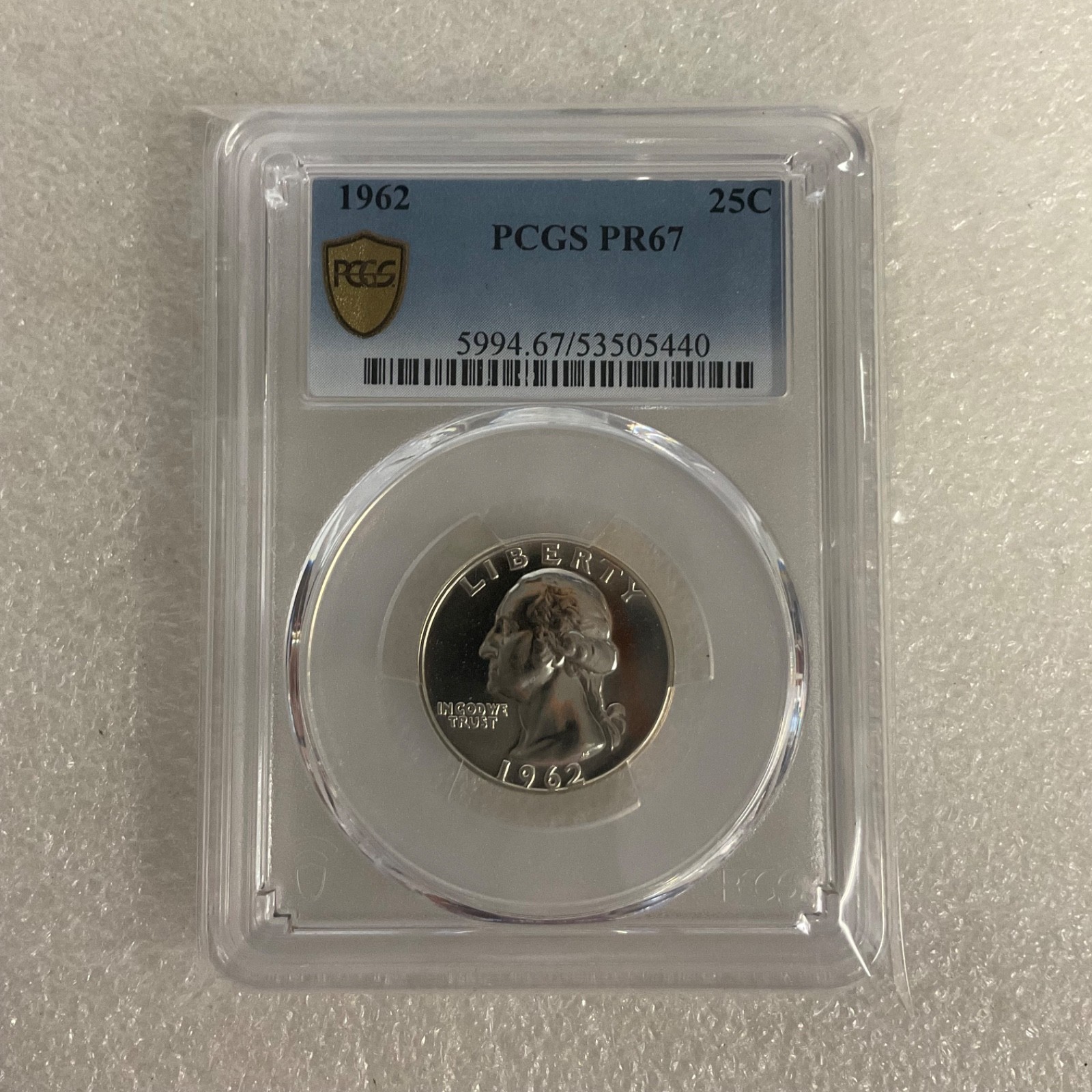 1962 25C United States Washington Quarter PCGS PR67 Cert#53505440 - Image 19