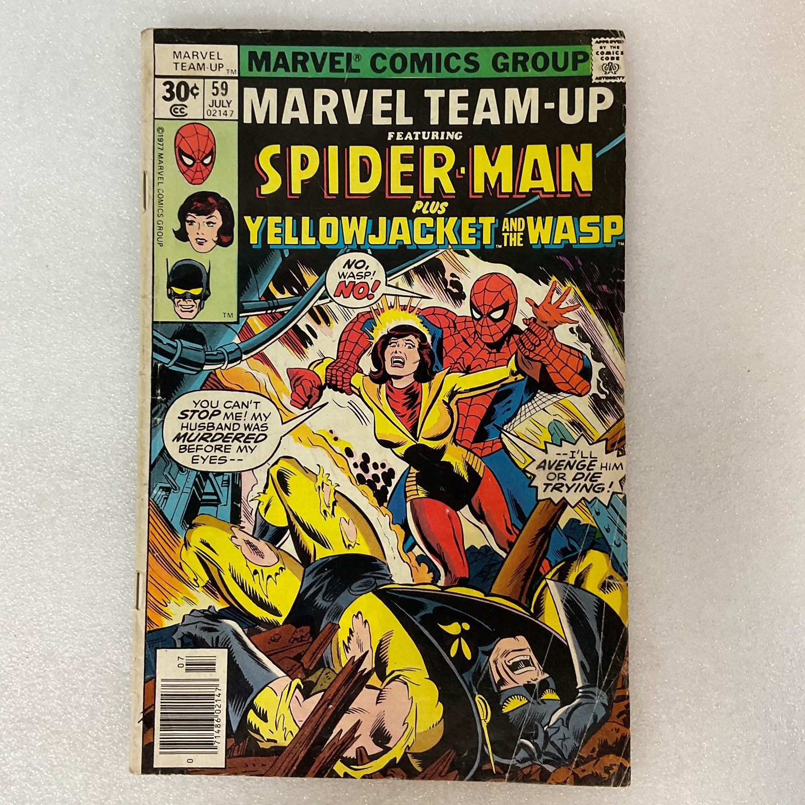 Marvel Team-Up #59 1977 Spider-Man Yellowjacket Wasp Bronze Age Comic - Image 1