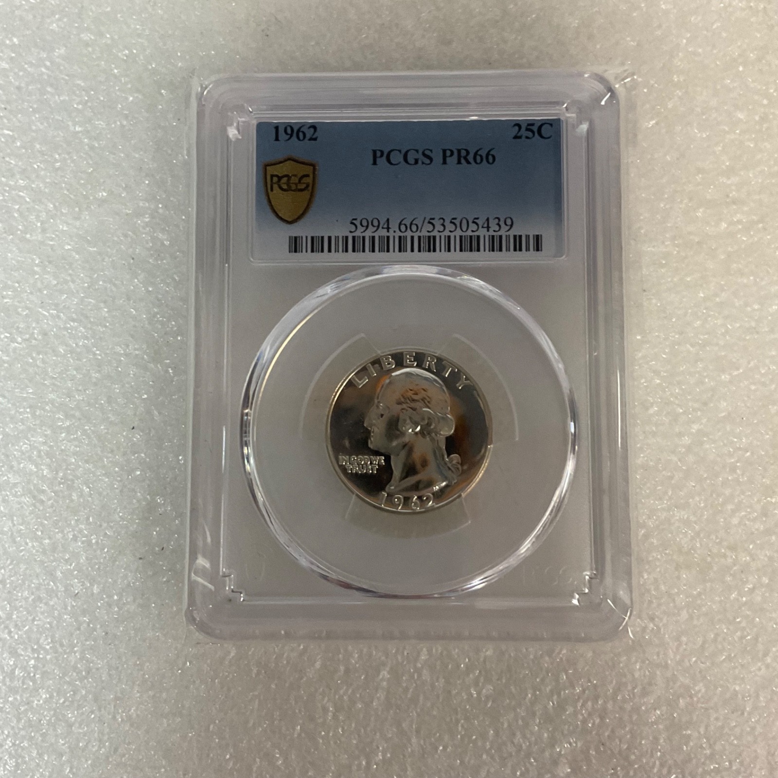1962 25C United States Washington Quarter PCGS PR66 Gold Shield Cert#53505439 - Image 19
