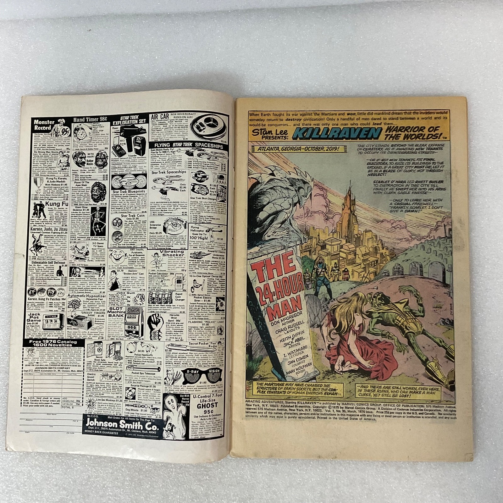 Amazing Adventures #35 War of the Worlds Killraven Marvel 1976 Comic - Image 3