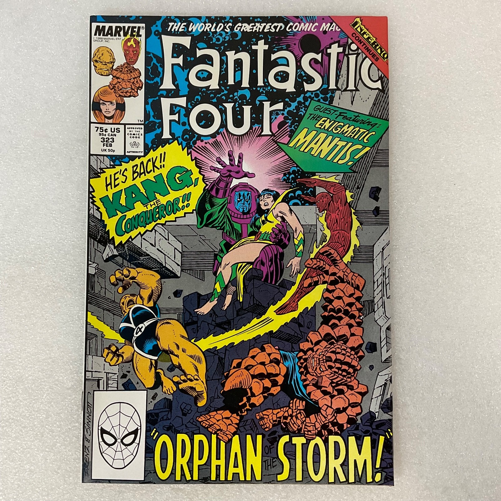 Fantastic Four #322 1989 Marvel Comic Human Torch Battles Graviton - Image 1