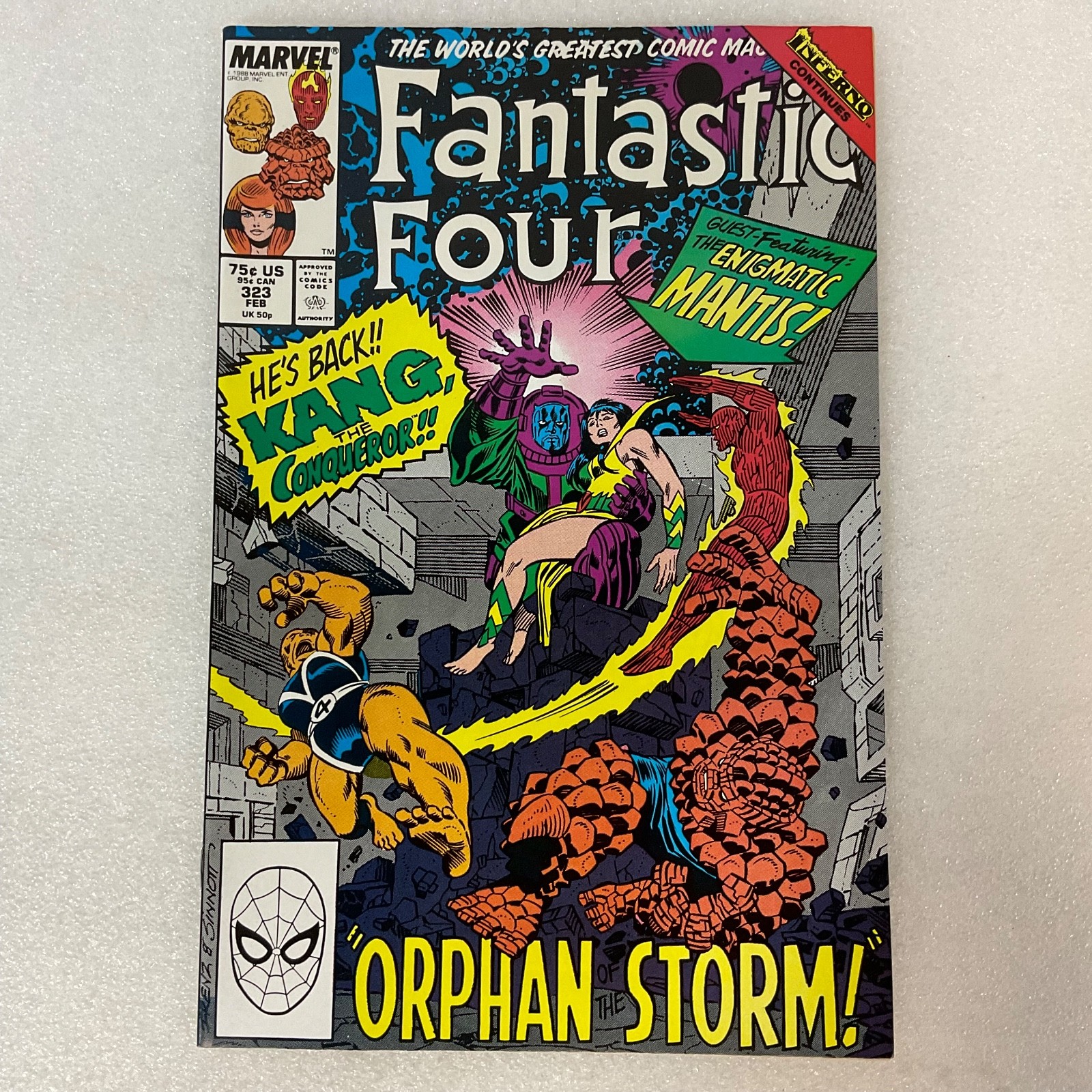 Fantastic Four #322 Marvel Inferno Tie-In Human Torch vs Graviton - Image 1