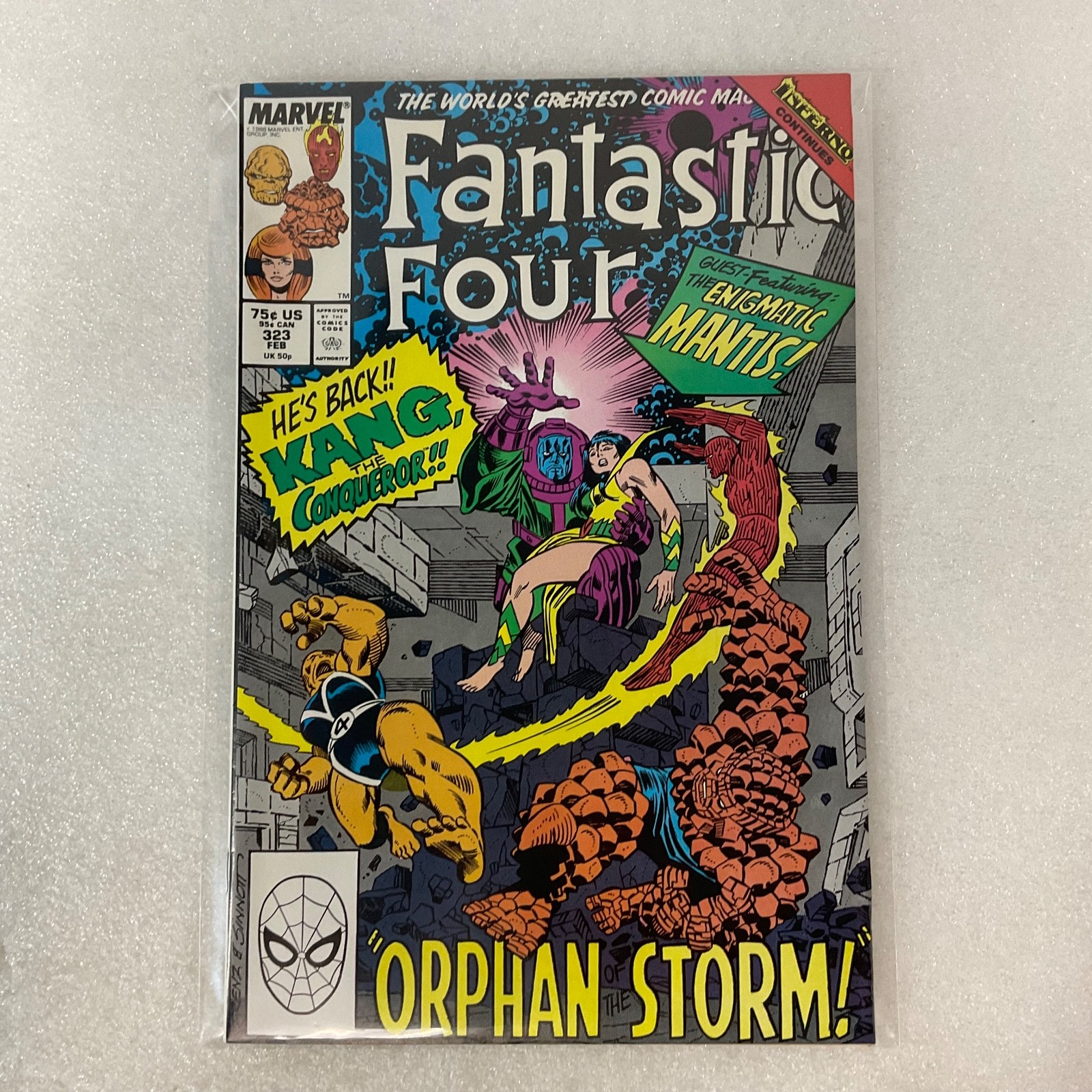Fantastic Four #322 1989 Marvel Comic Human Torch Battles Graviton - Image 13