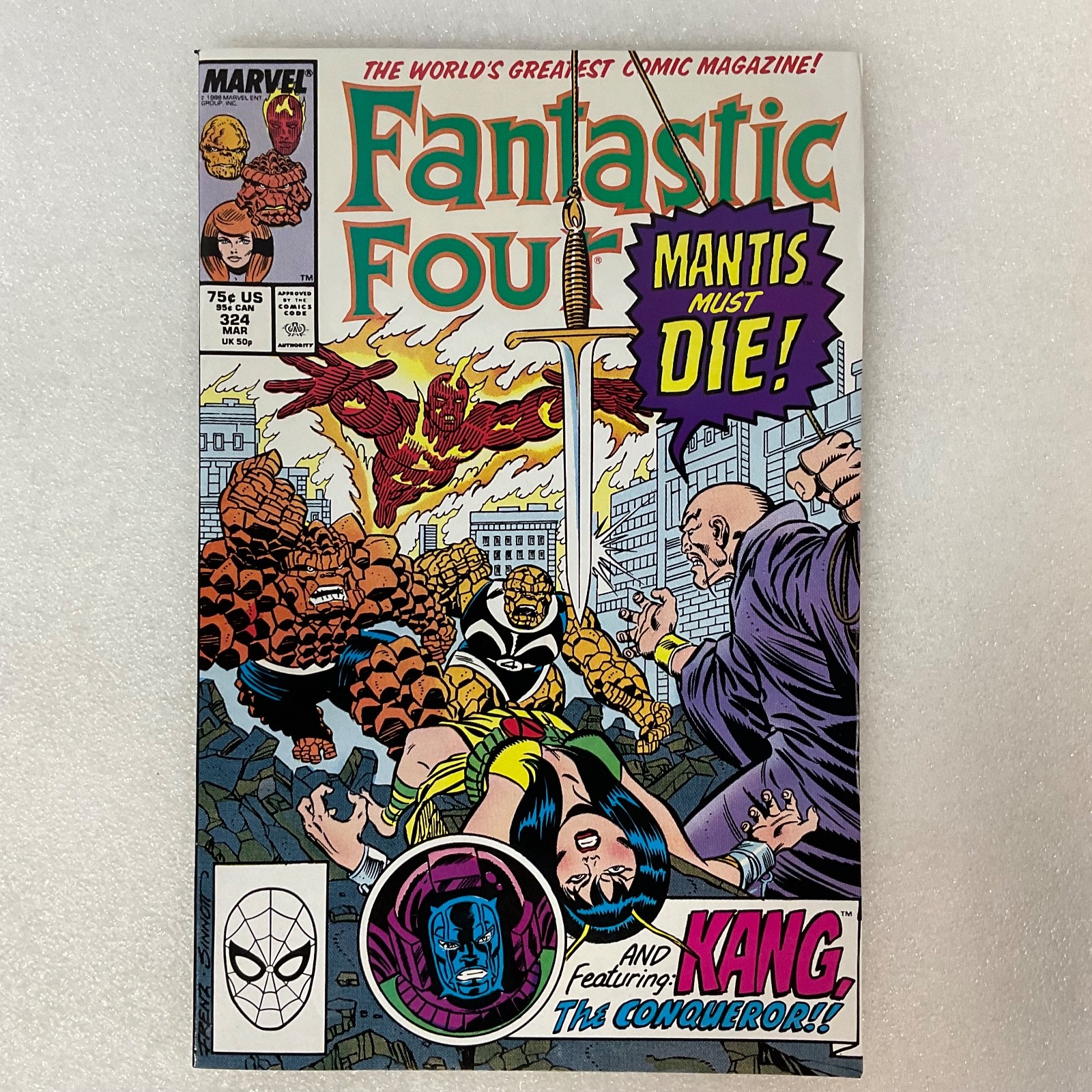 Fantastic Four 324 Marvel 1989 Mantis Storyline Kang Conqueror 10.25in - Image 1