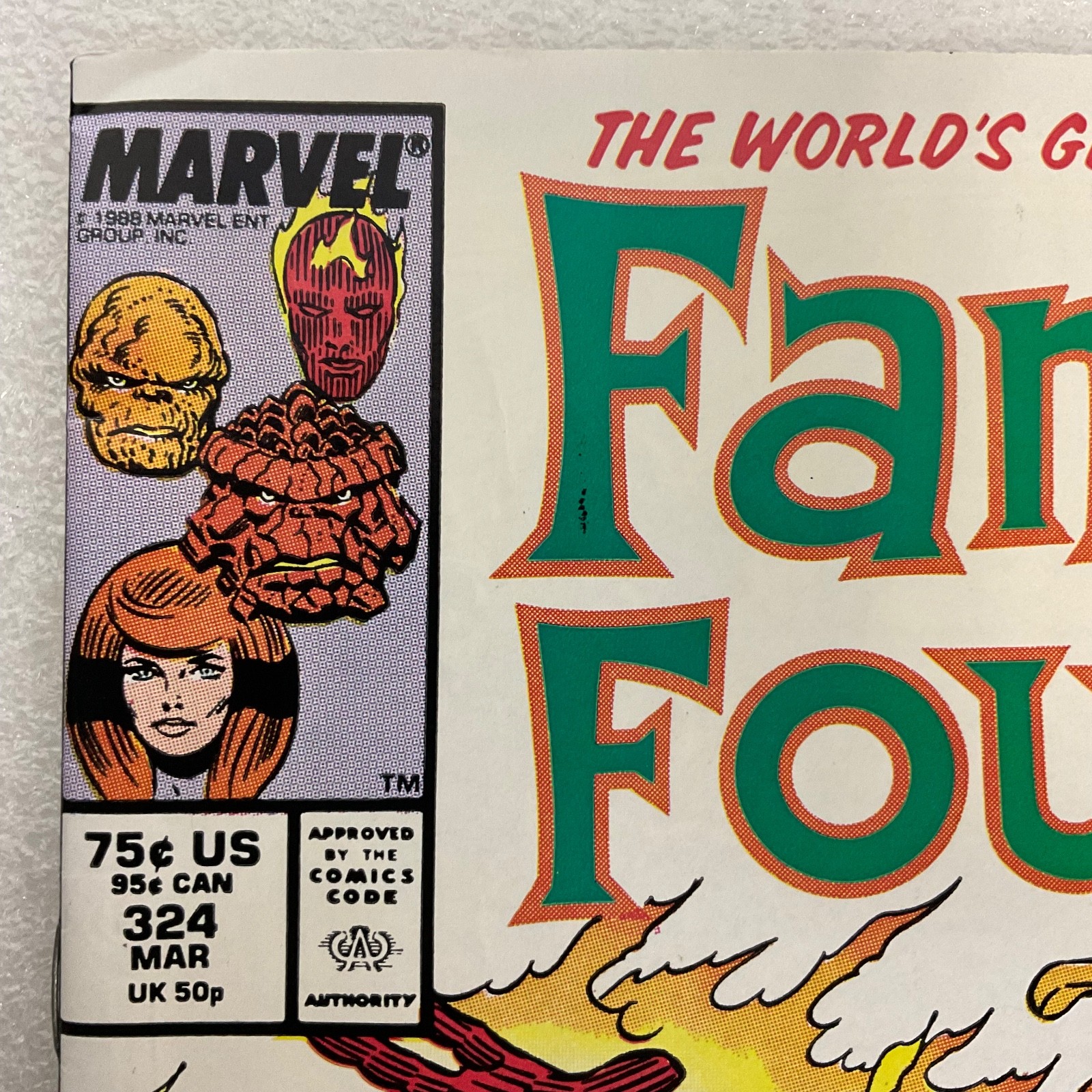 Fantastic Four #324 Mantis Must Die Kang 1989 Marvel Comic 10.25in - Image 3