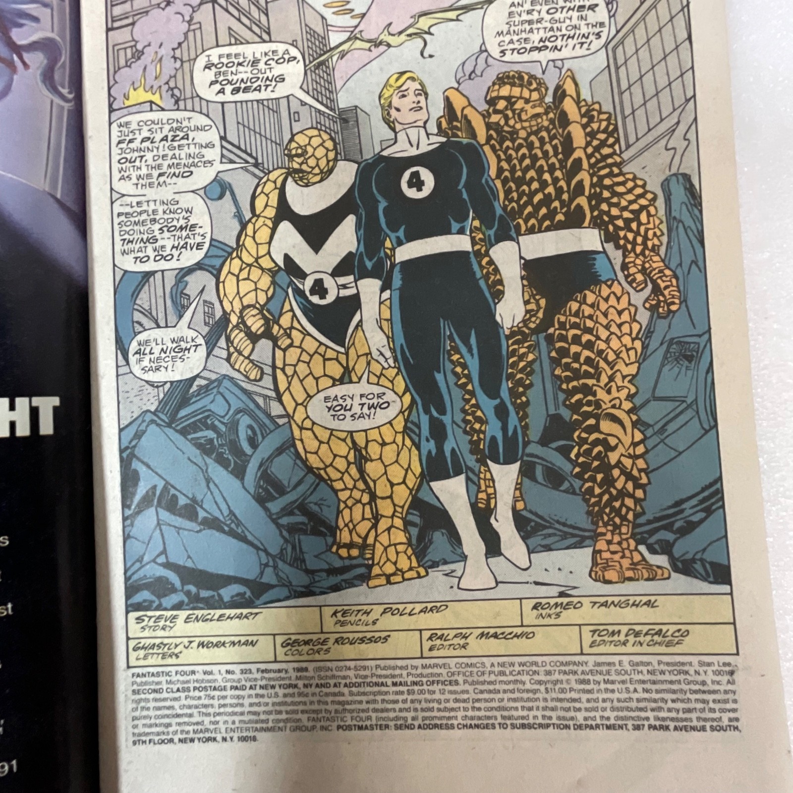 Fantastic Four #322 Jan 1989 Marvel Copper Age Superhero Comic - Image 4