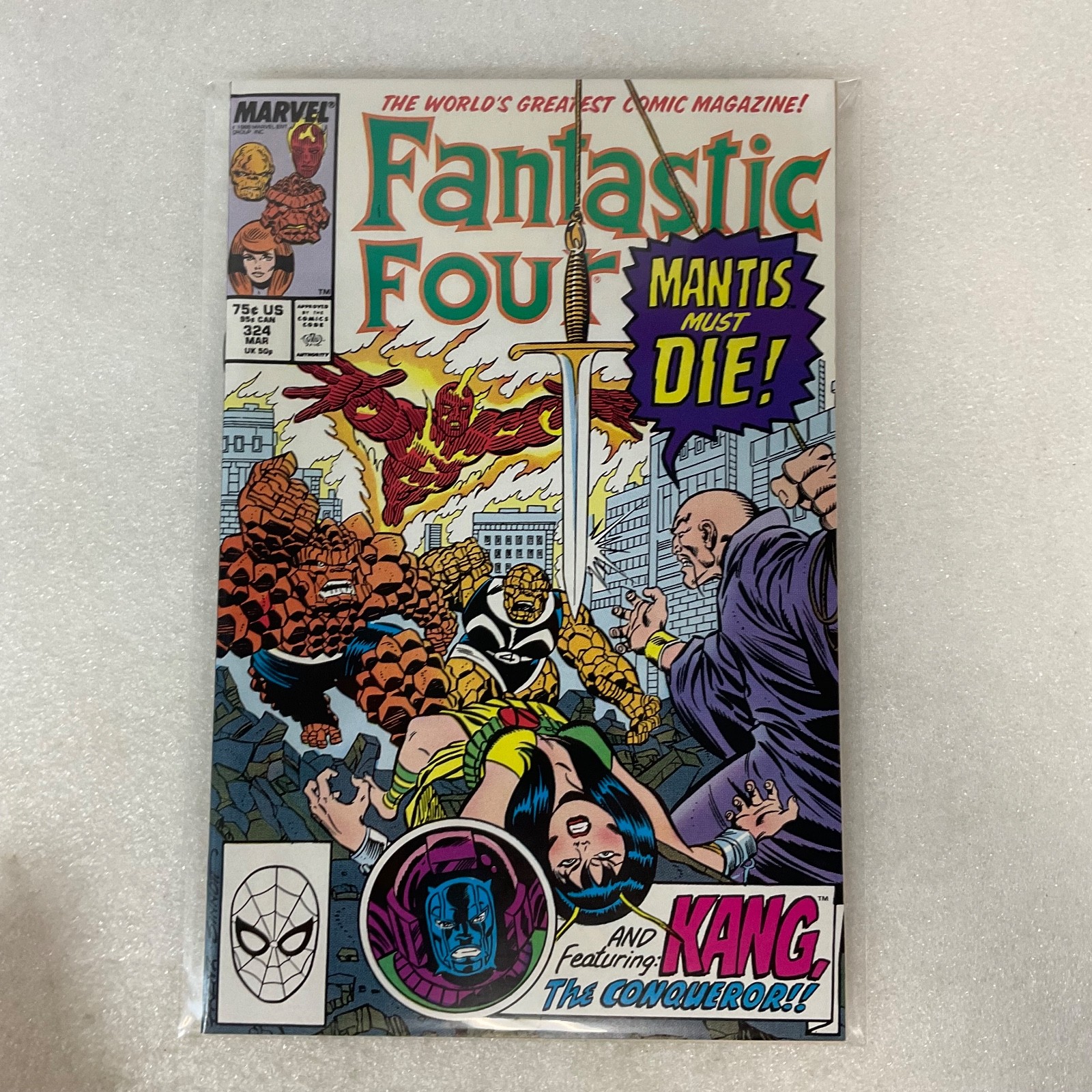 Fantastic Four #324 Mantis Must Die Kang 1989 Marvel Comic 10.25in - Image 14