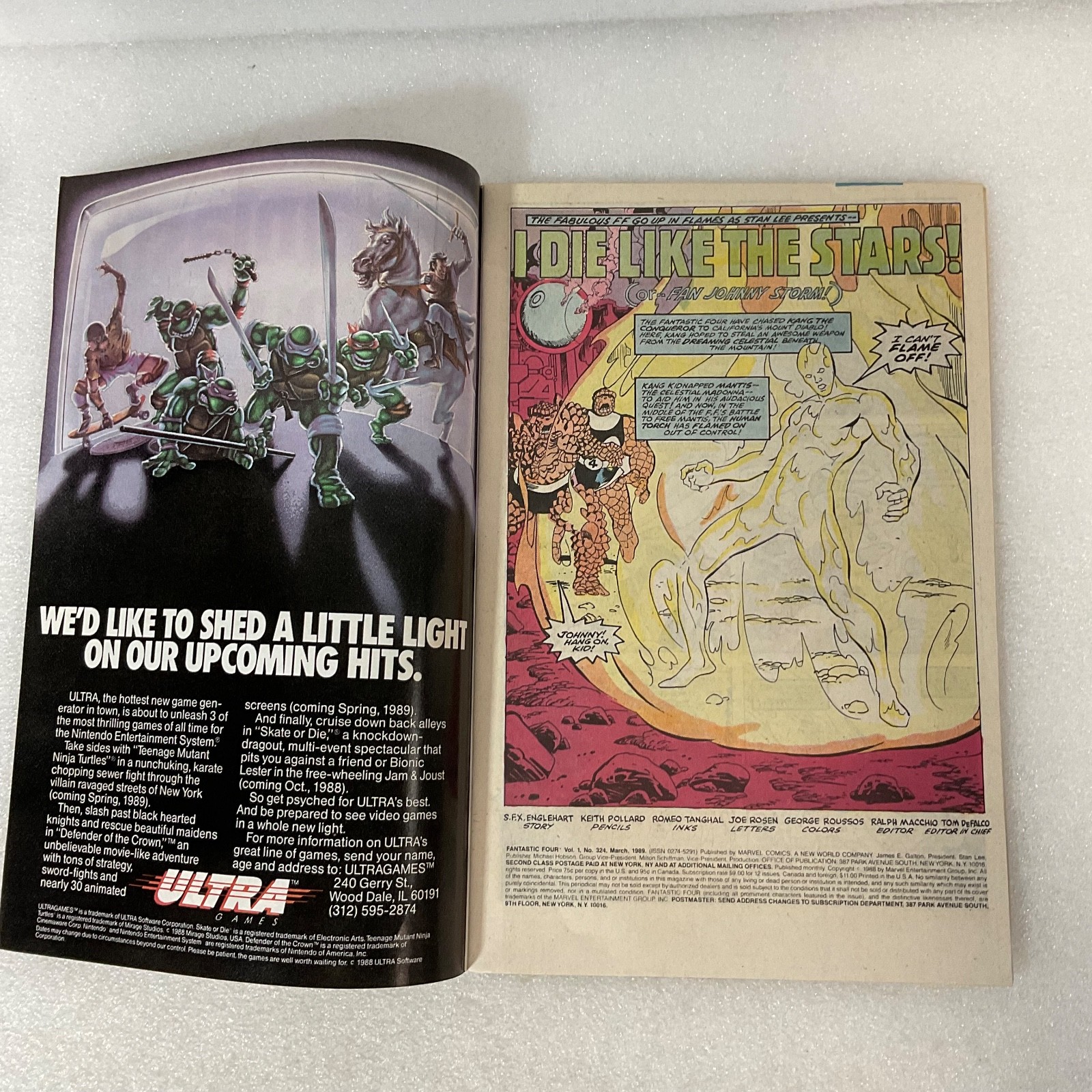 Fantastic Four 324 Marvel 1989 Mantis Storyline Kang Conqueror 10.25in - Image 3