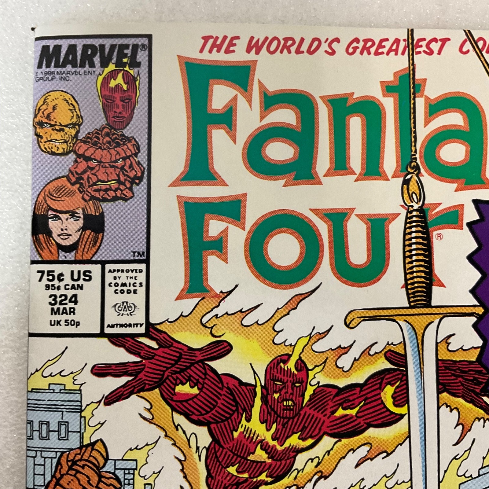Fantastic Four 324 Marvel 1989 Mantis Storyline Kang Conqueror 10.25in - Image 5