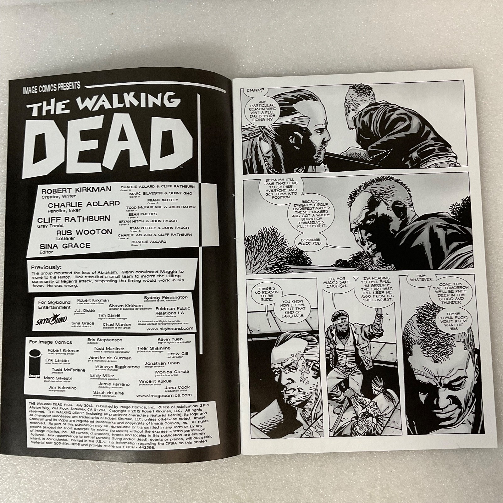 The Walking Dead #100 2012 Image Comic Hyundai Undead Variant - Image 3