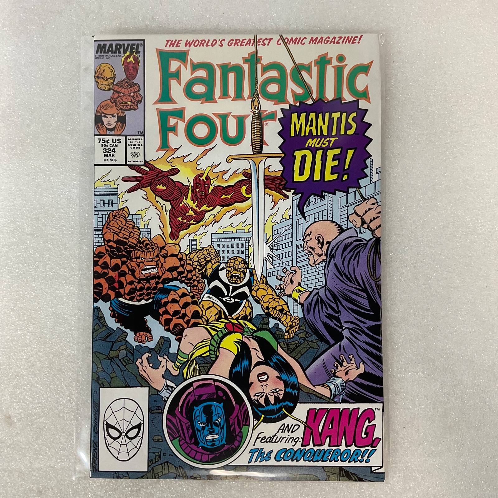 Fantastic Four 324 Marvel 1989 Mantis Storyline Kang Conqueror 10.25in - Image 13