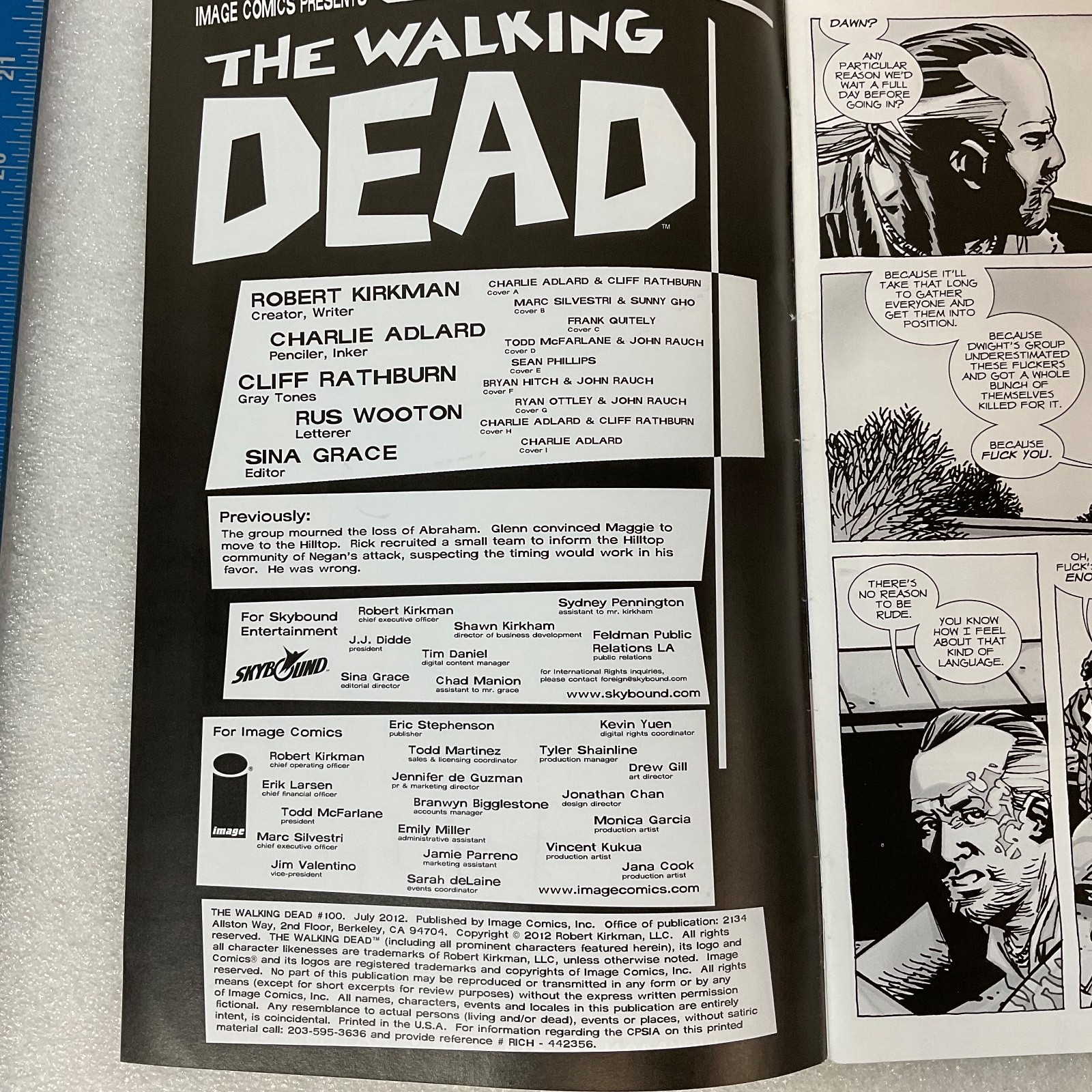 The Walking Dead #100 2012 Image Comic Hyundai Undead Variant - Image 4