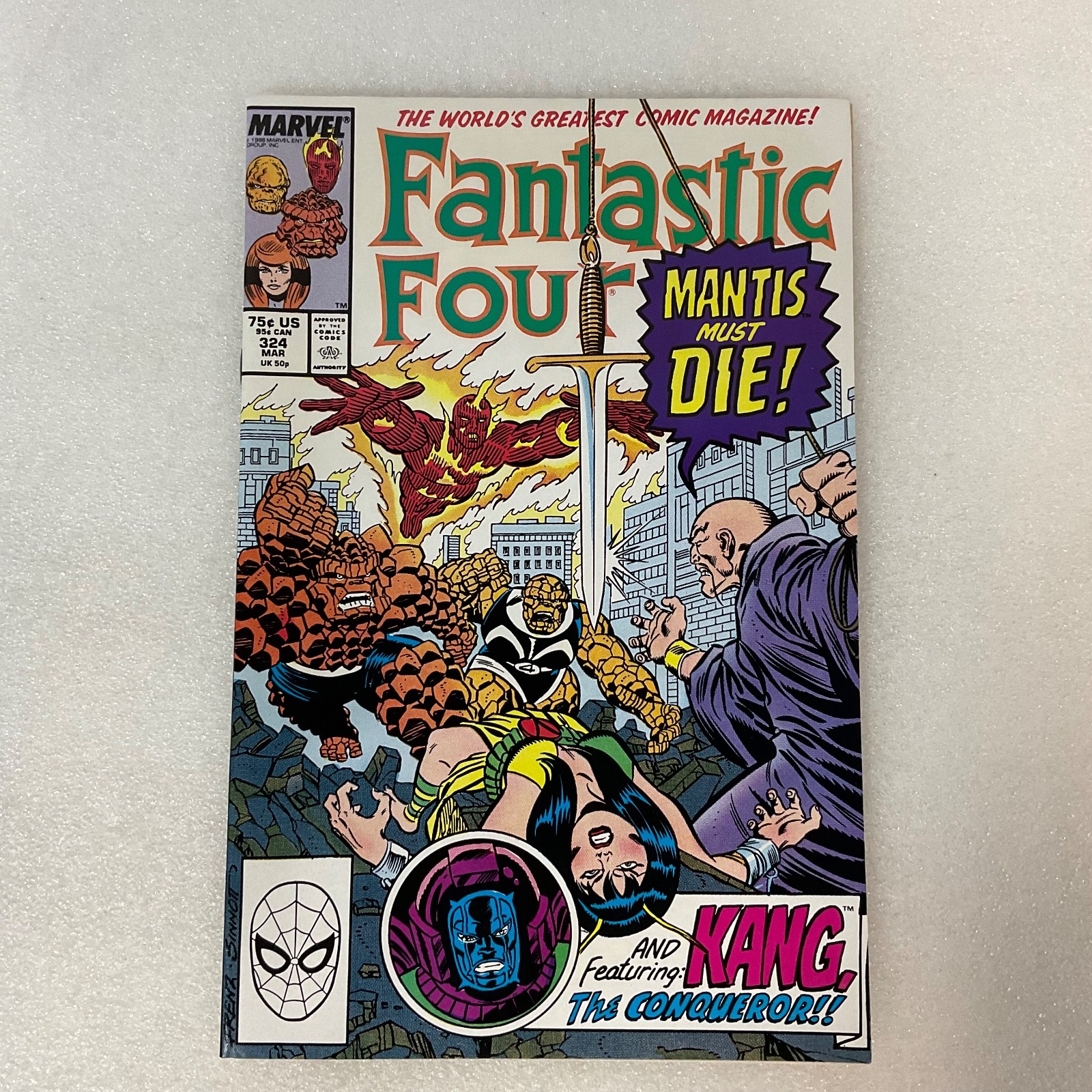 Fantastic Four #324 1989 Marvel Comic Kang Appearance Copper Age 10.25in - Image 1