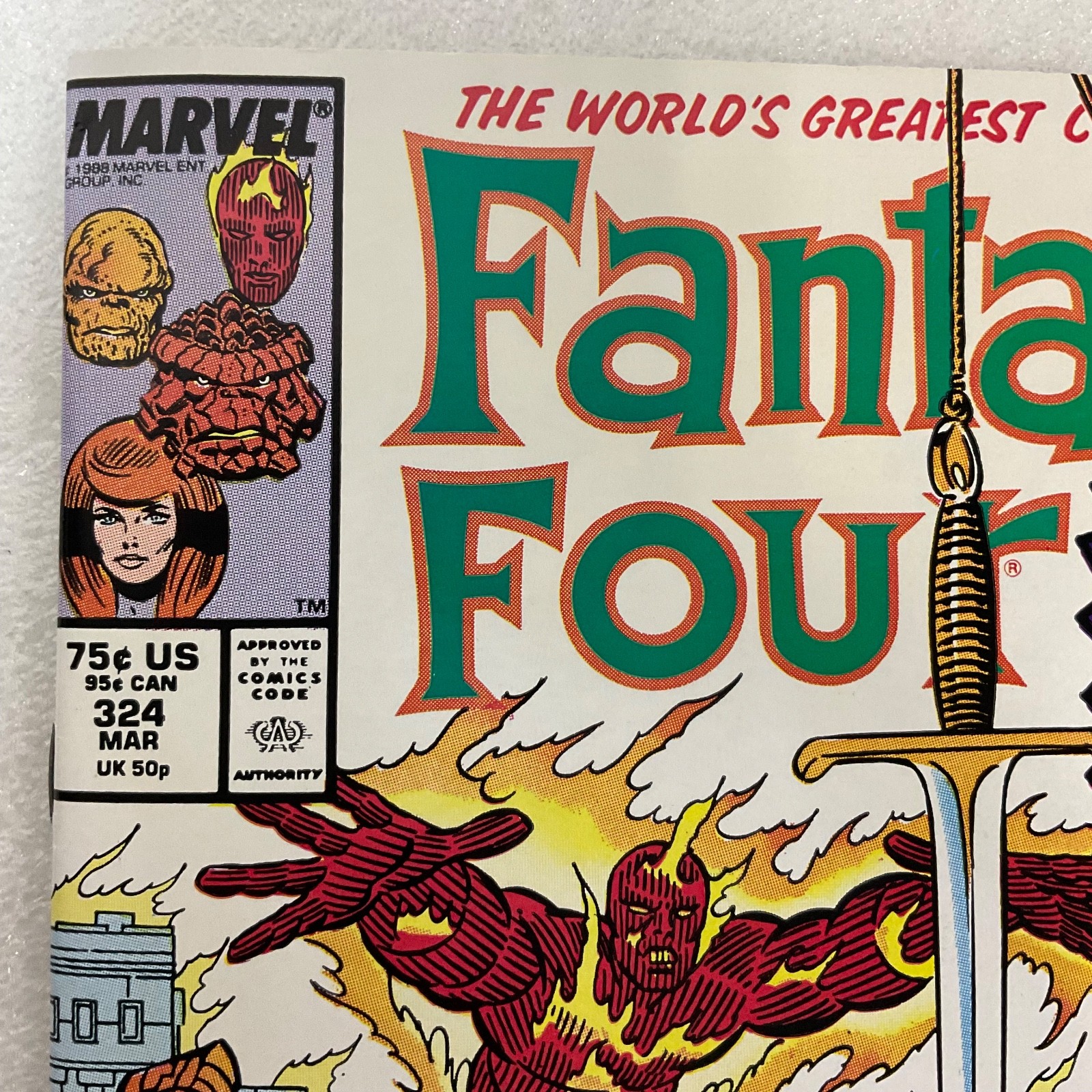 Fantastic Four #324 1989 Marvel Comic Kang Appearance Copper Age 10.25in - Image 5