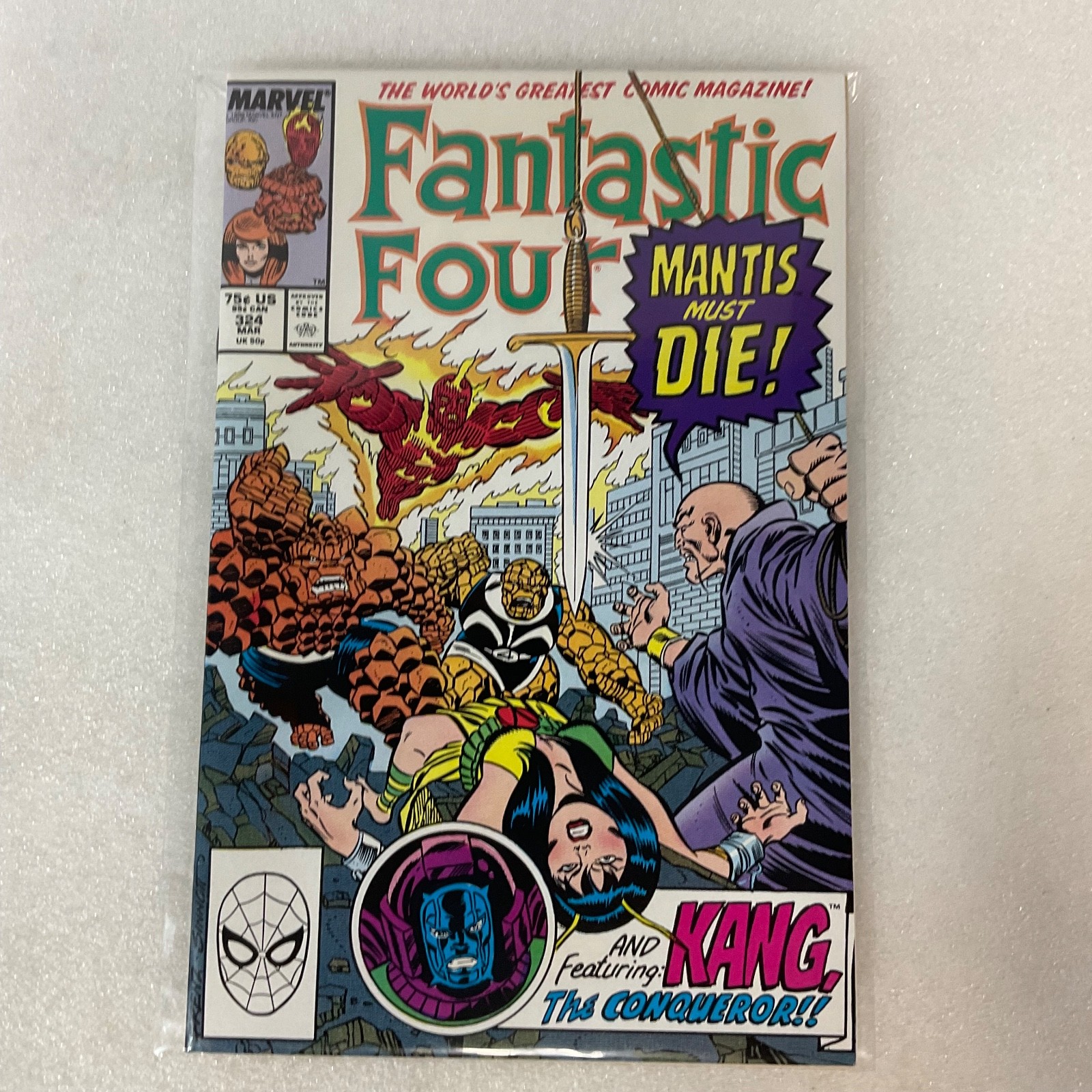 Fantastic Four #324 1989 Marvel Comic Kang Appearance Copper Age 10.25in - Image 13
