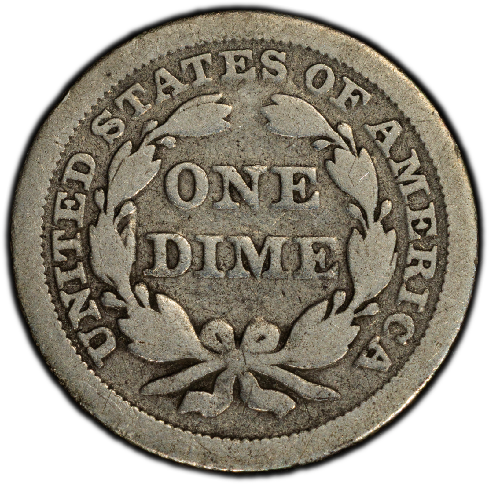 1854 10C Liberty Seated Dime PCGS G04 Gold Shield Cert#53505441 - Image 5