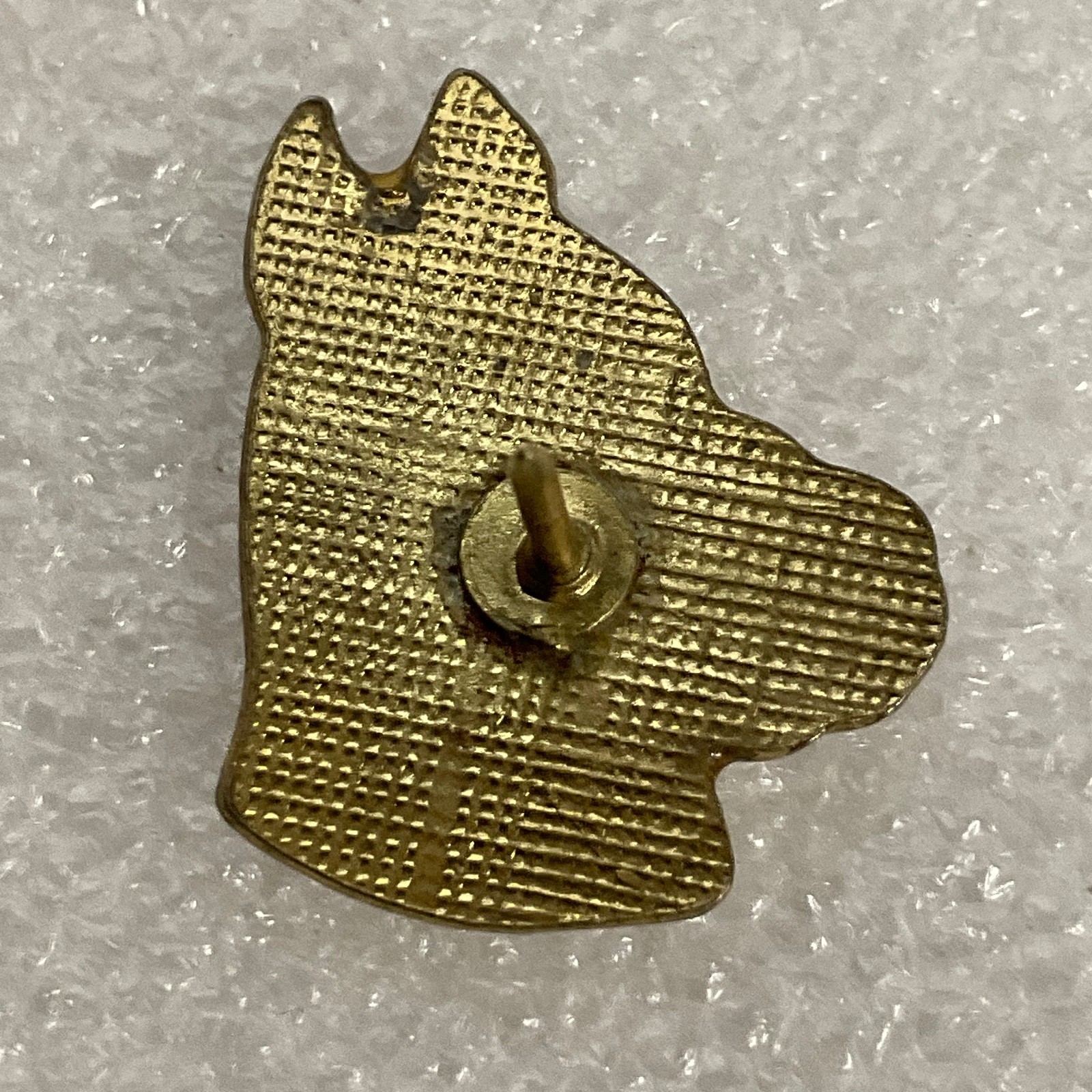 Vintage Horse Head Pin Red Yellow Enamel Lapel Badge 1in Equestrian Collectible - Image 2