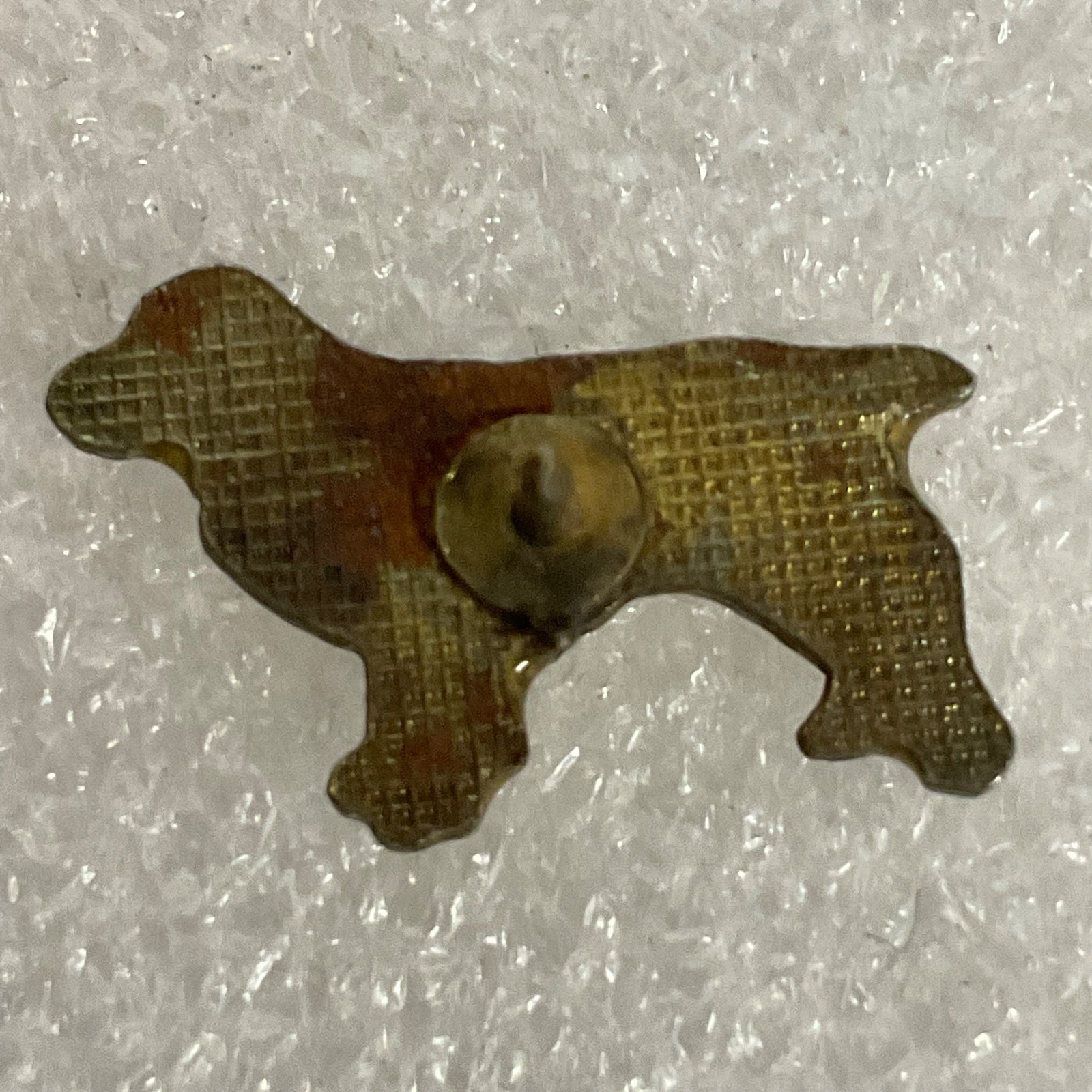 Vintage English Springer Spaniel Dog Pin 1in Gold Tone Enamel Lapel Jewelry - Image 2