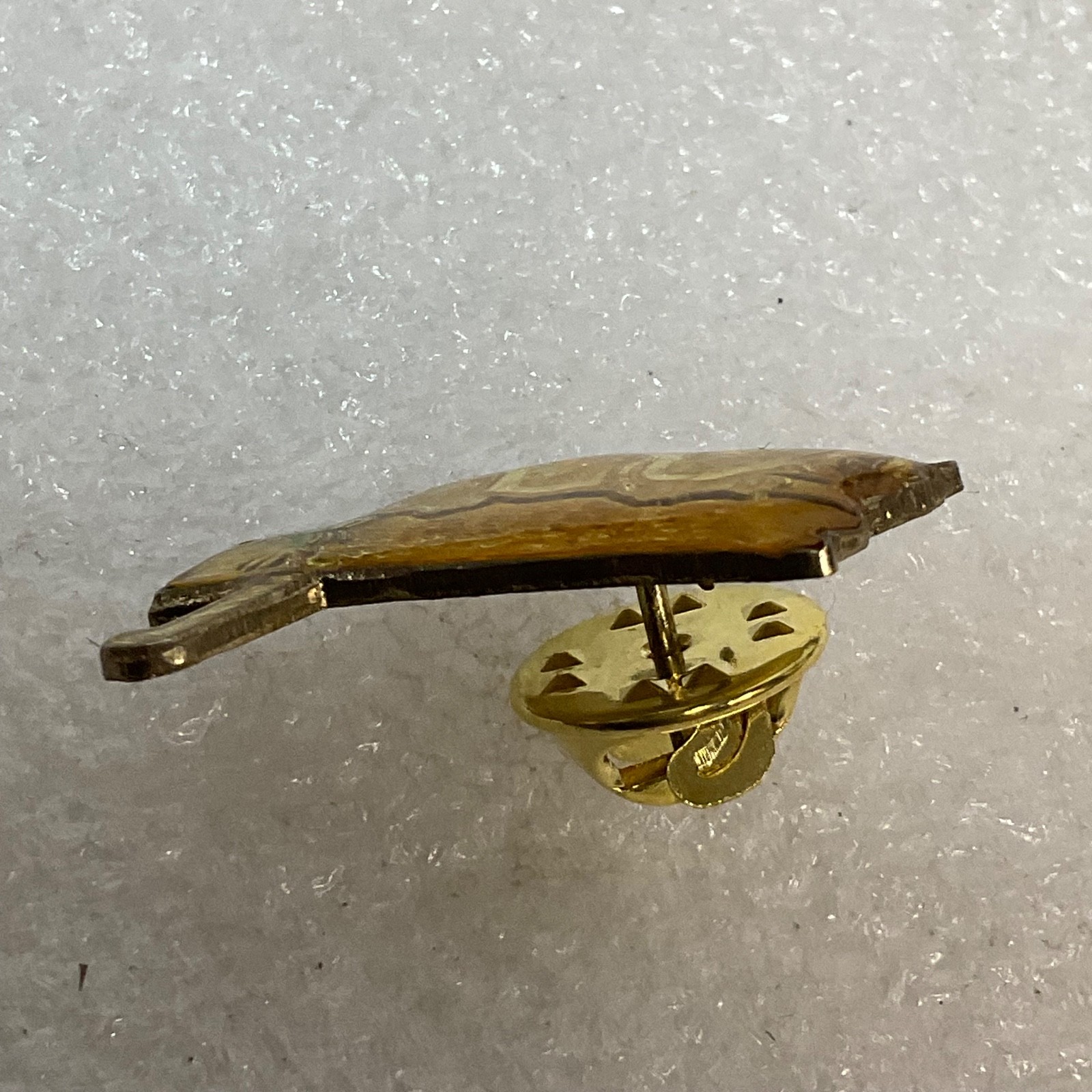 Vintage Big Cat Cougar Panther Gold Tone Enamel Pin 1in Lapel Brooch - Image 6