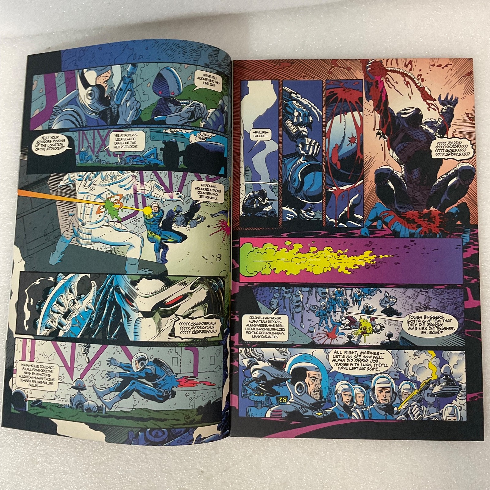 Predator vs Magnus Robot Fighter #1 1992 Dark Horse Valiant Comic - Image 3