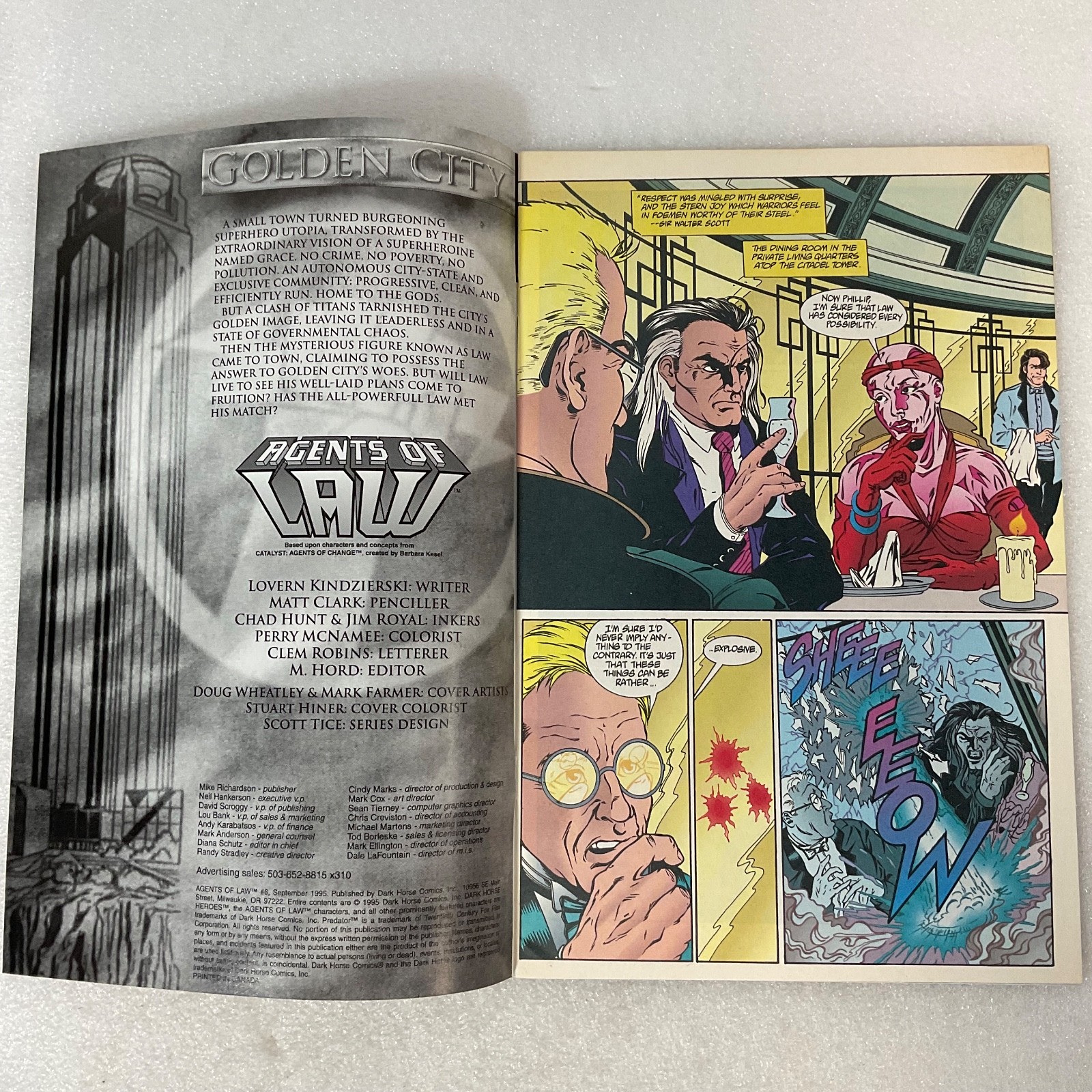 Agents of LAW #6 1995 Dark Horse Comic Predator Crossover - Image 3