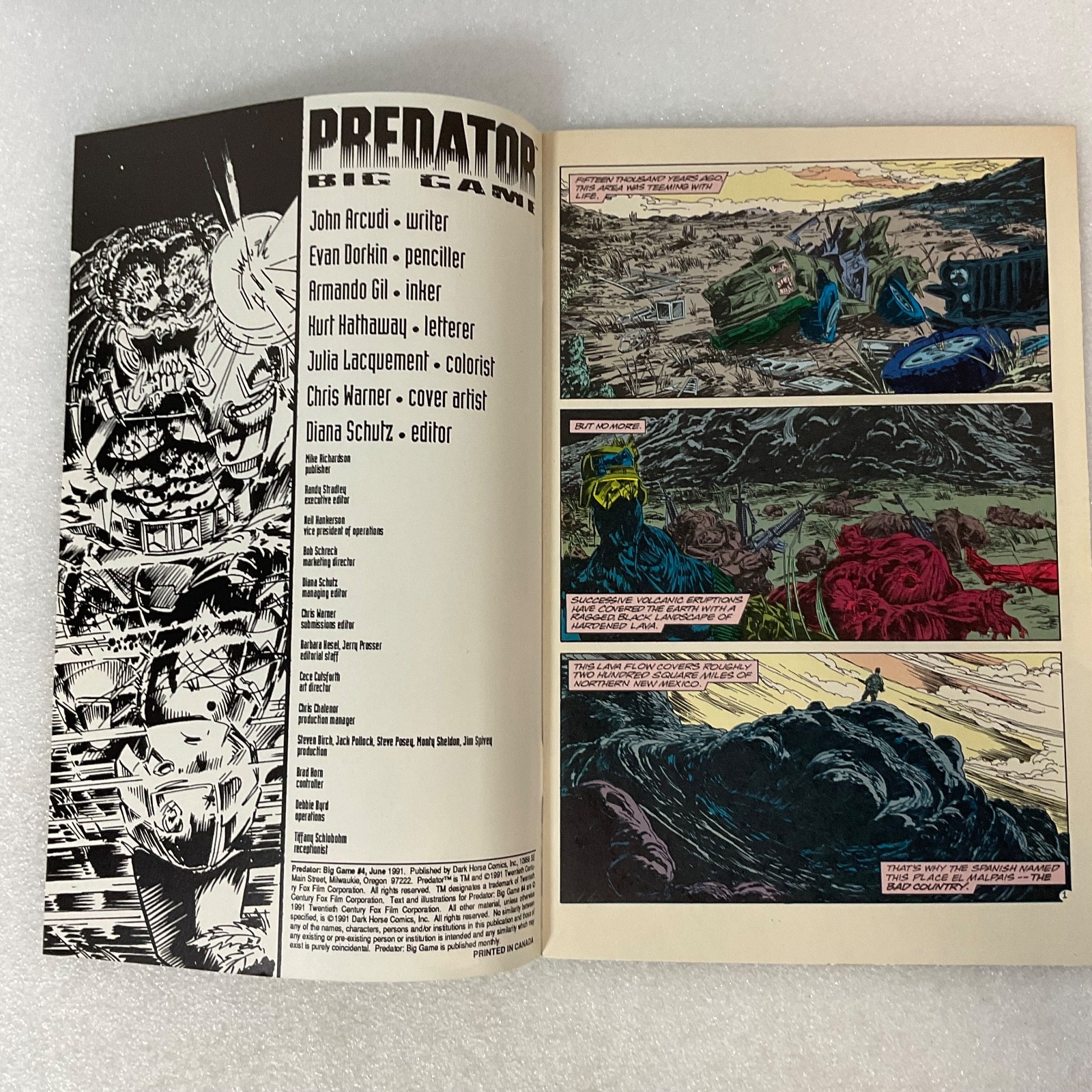 Predator Big Game Dark Horse Comic 1991 Vintage Sci-Fi Action Issue - Image 3