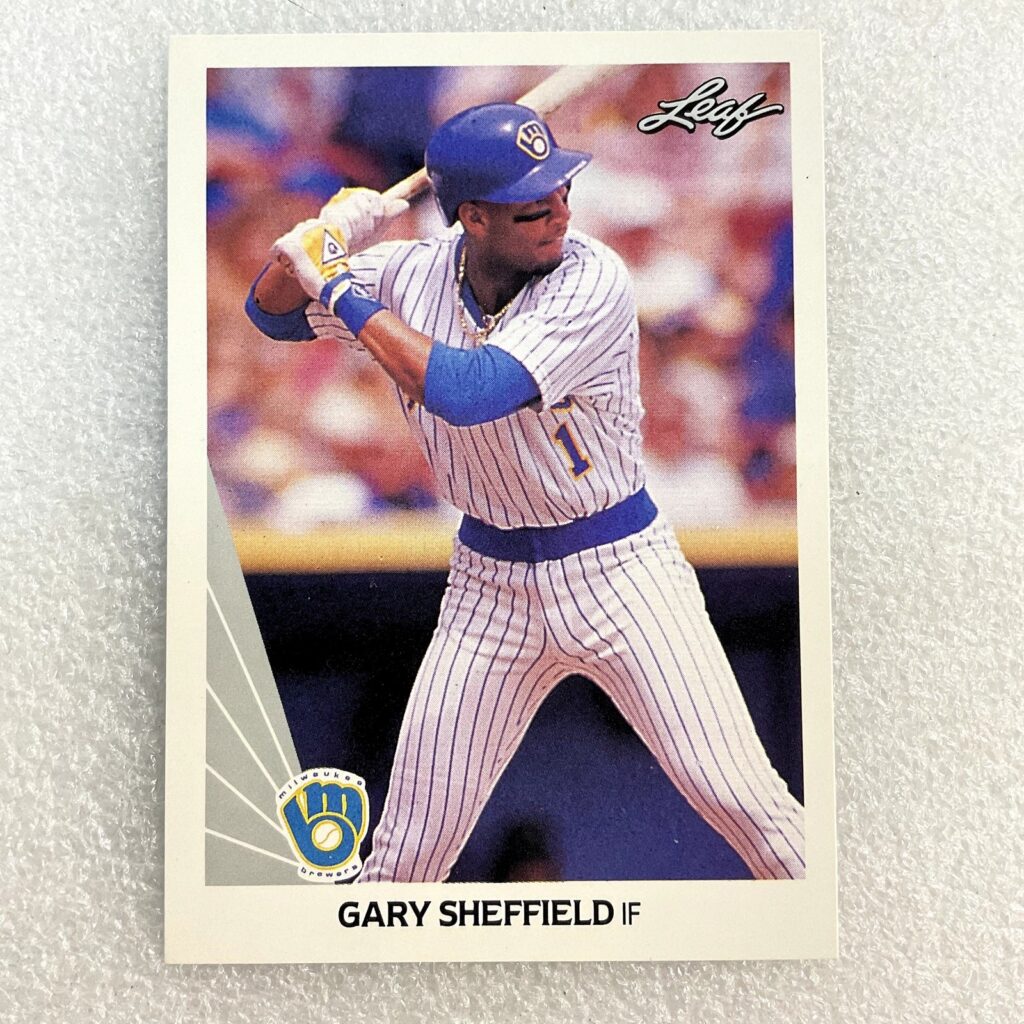 1990 Leaf #157 Gary Sheffield Baseball Card Milwaukee Brewers MLB Original - Image 1