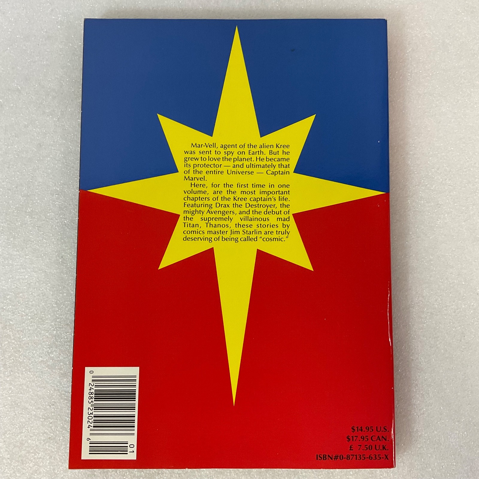 The Life of Captain Marvel TPB 1990 Jim Starlin First Printing Marvel Comics - Image 2
