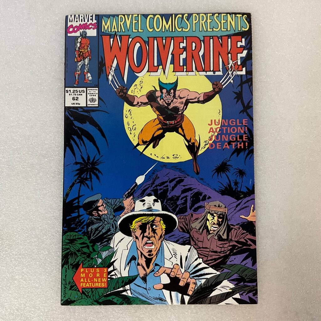 Marvel Comics Presents Wolverine #62 1990 Jungle Action Story Comic Book - Image 1